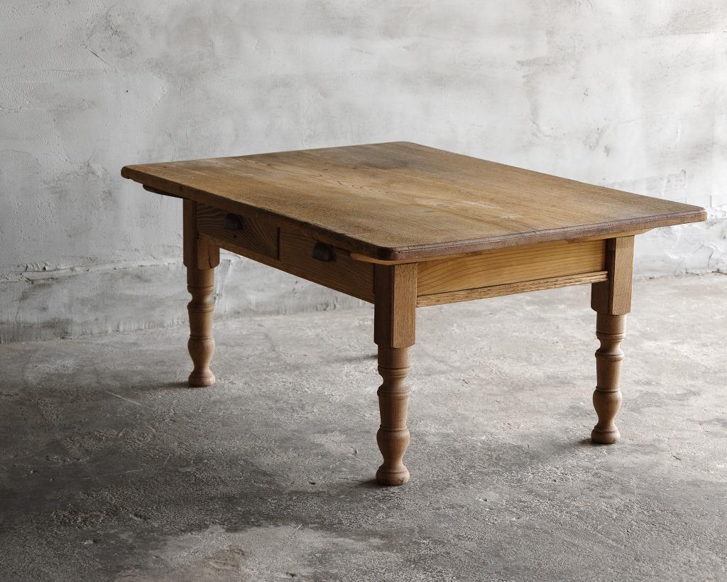 Japanese Antique Turned Leg Low Table, Taisho Era'1912-1926', Wabi Sabi 4