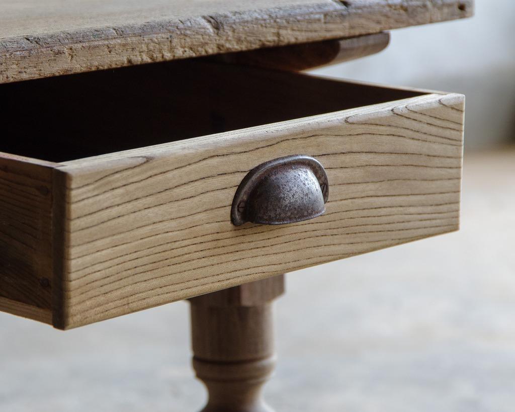 Japanese Antique Turned Leg Low Table, Taisho Era'1912-1926', Wabi Sabi 8