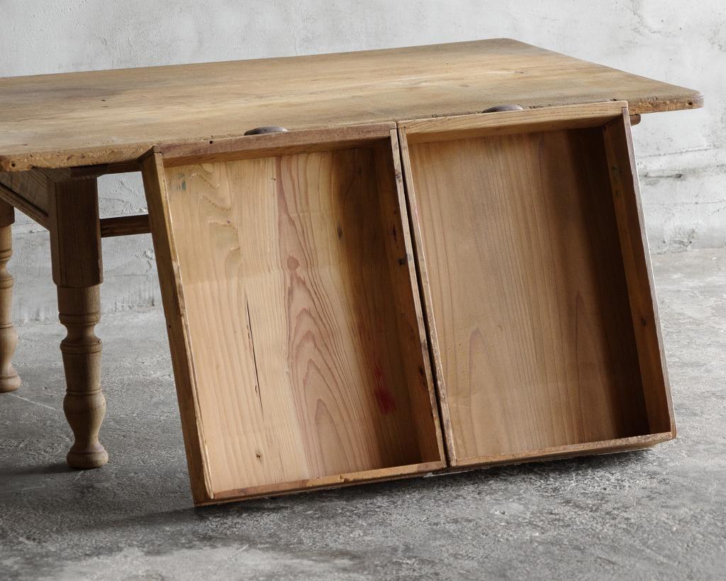 Japanese Antique Turned Leg Low Table, Taisho Era'1912-1926', Wabi Sabi 9