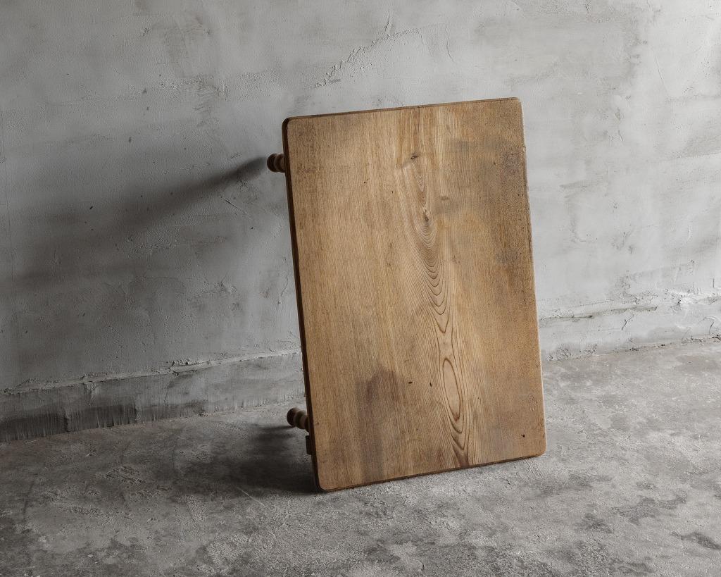 Japanese Antique Turned Leg Low Table, Taisho Era'1912-1926', Wabi Sabi 10