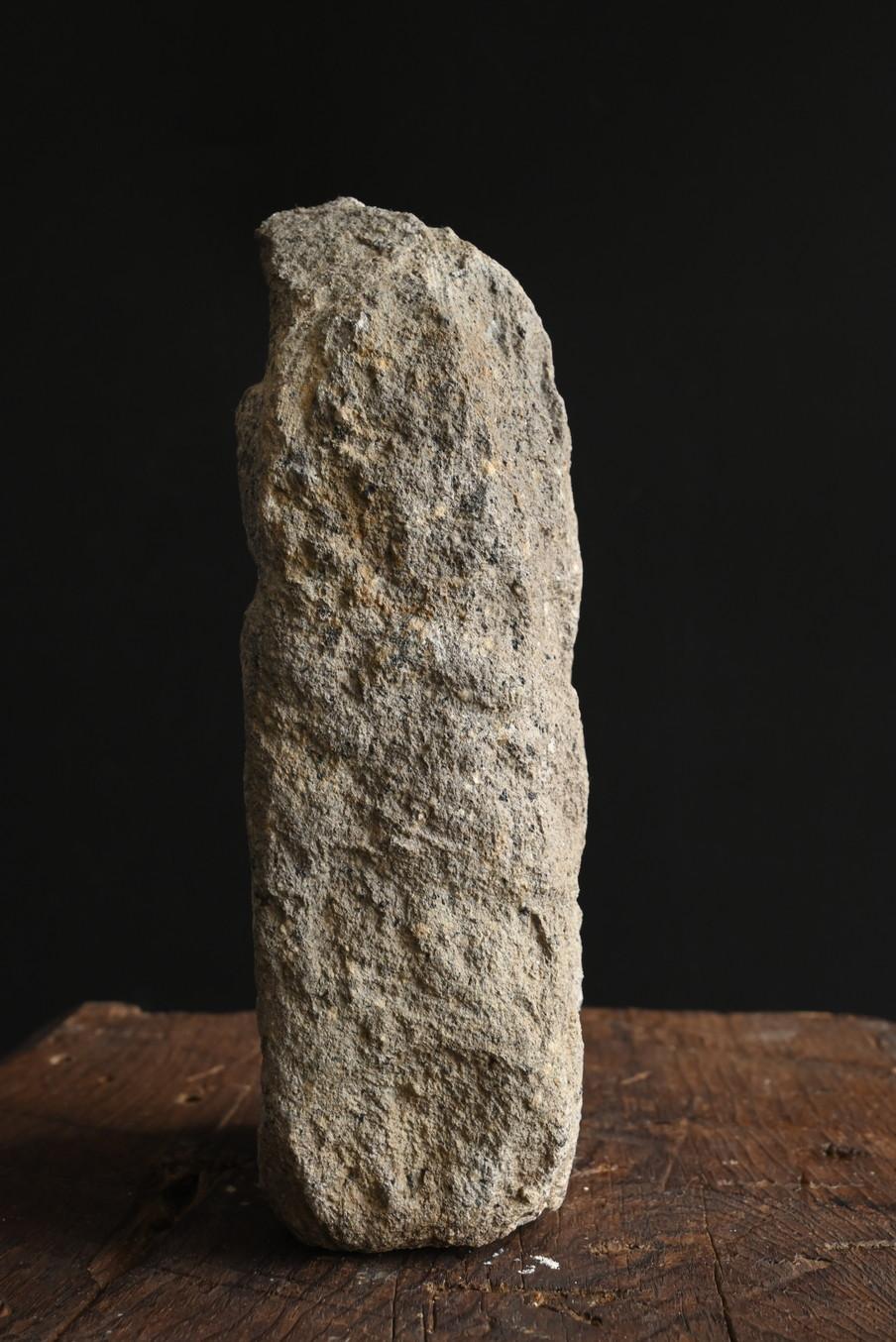 Japanese antique two-piece stone statue of a monk / Do-so-jin / Edo period 3