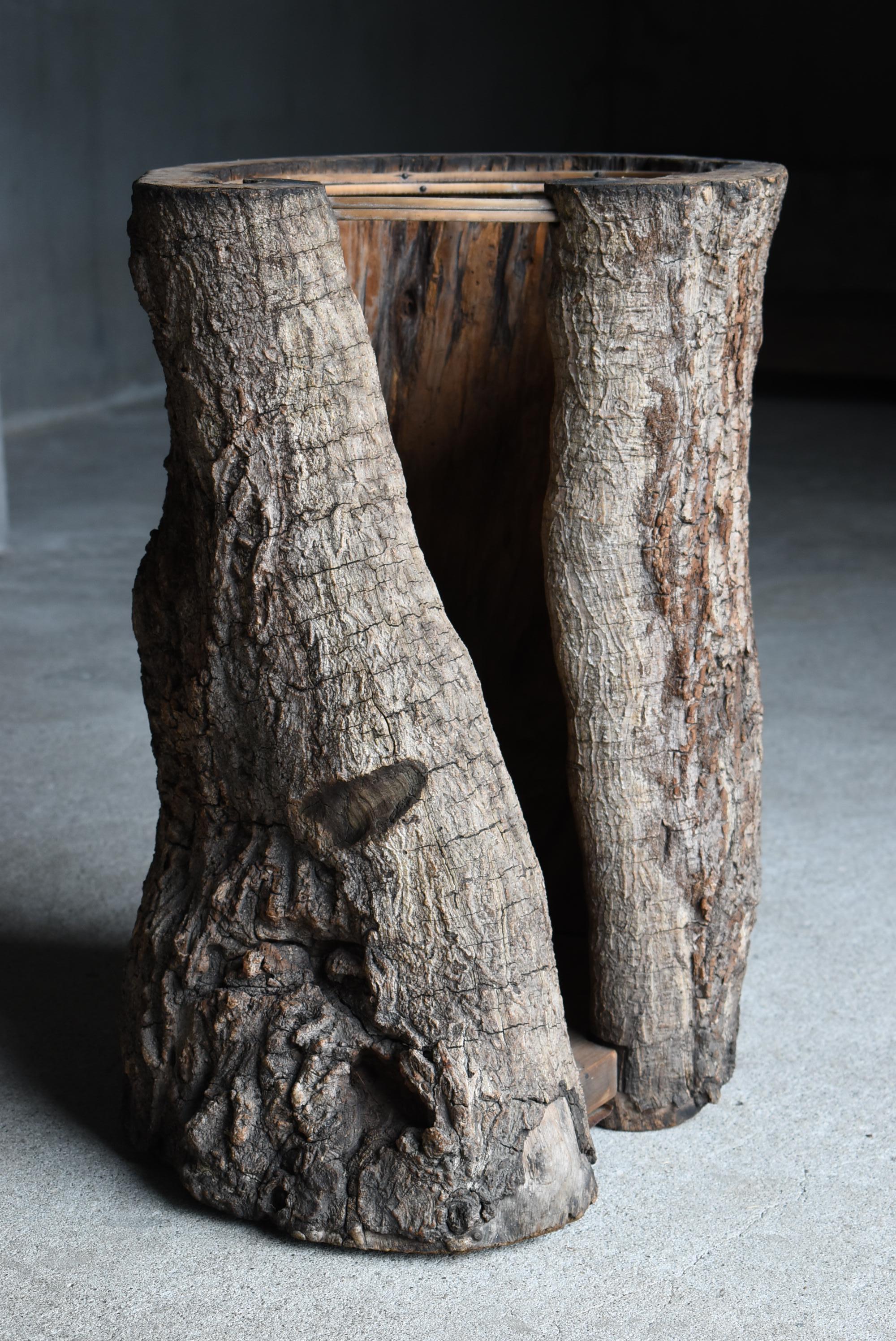 Japanese Antique Umbrella Stand 1860s1900s / Primitive Wabi Sabi