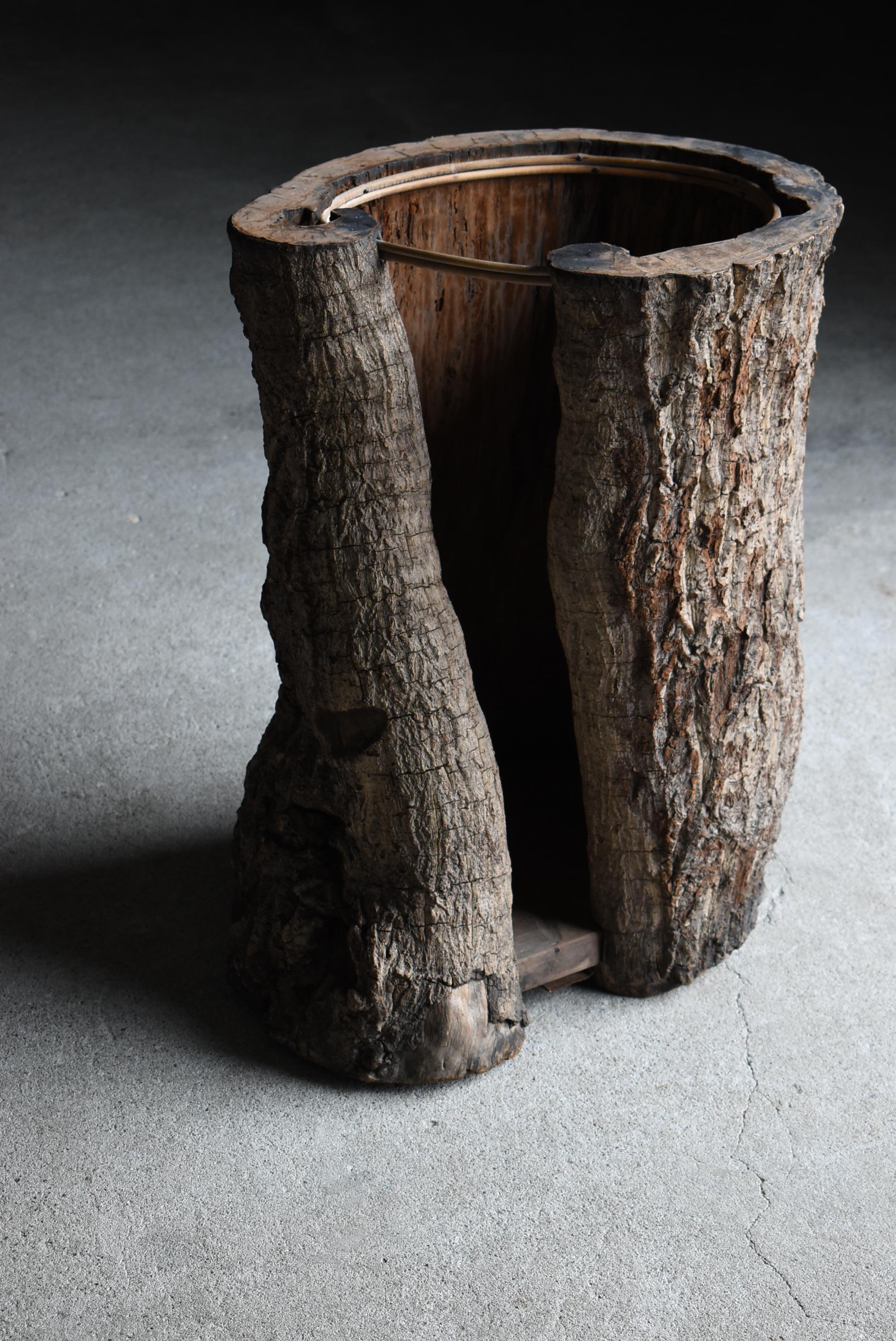 Japanese Antique Umbrella Stand 1860s1900s / Primitive Wabi Sabi