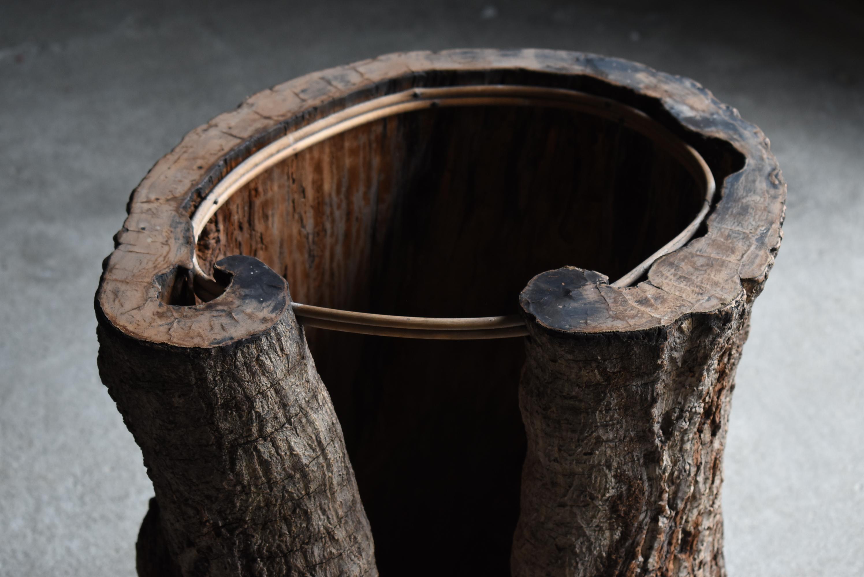 Japanese Antique Umbrella Stand 1860s1900s / Primitive Wabi Sabi