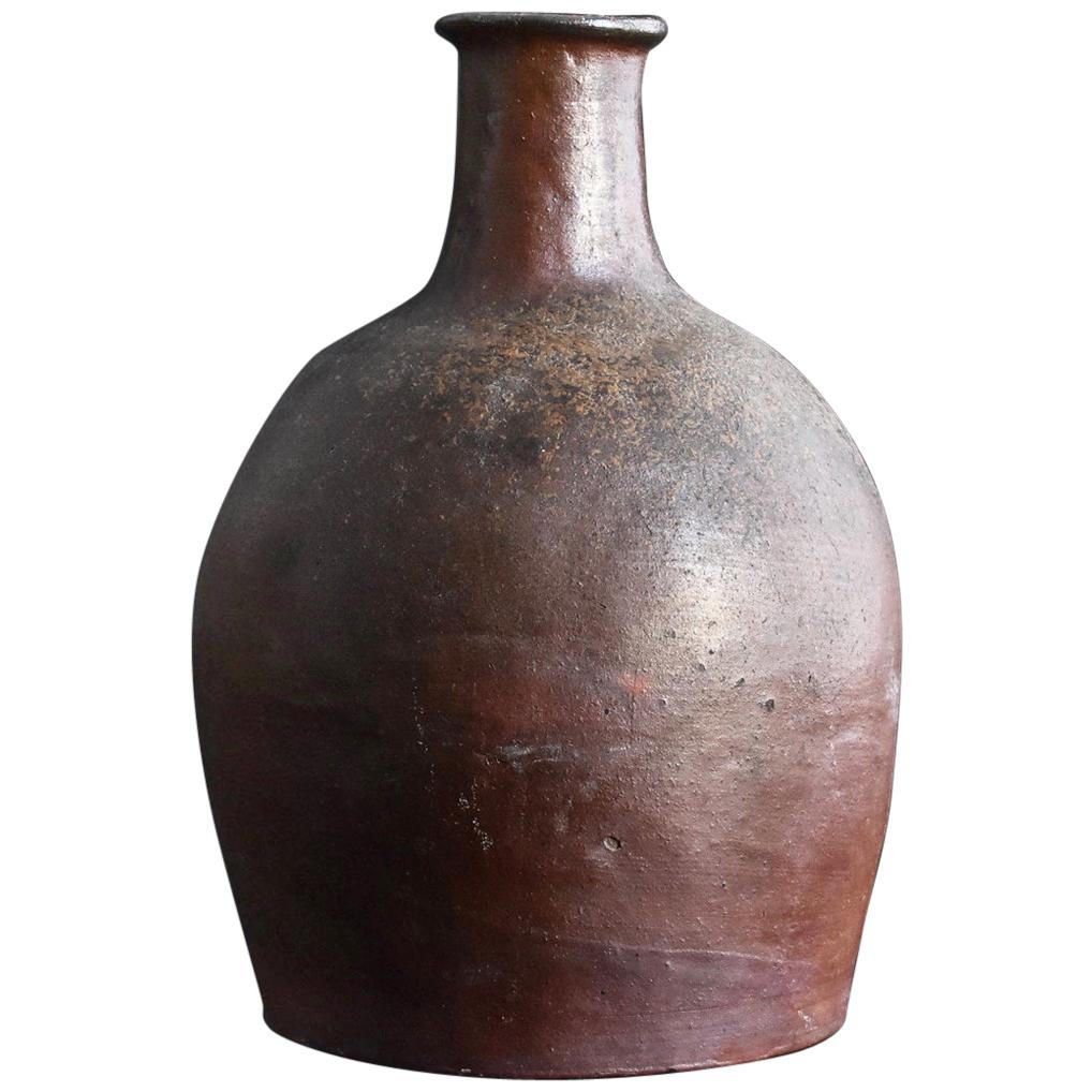 Japanese Antique Vase "Echizen Ware" Edo Period 1600-1800 / Old Jar/Sake Bottle