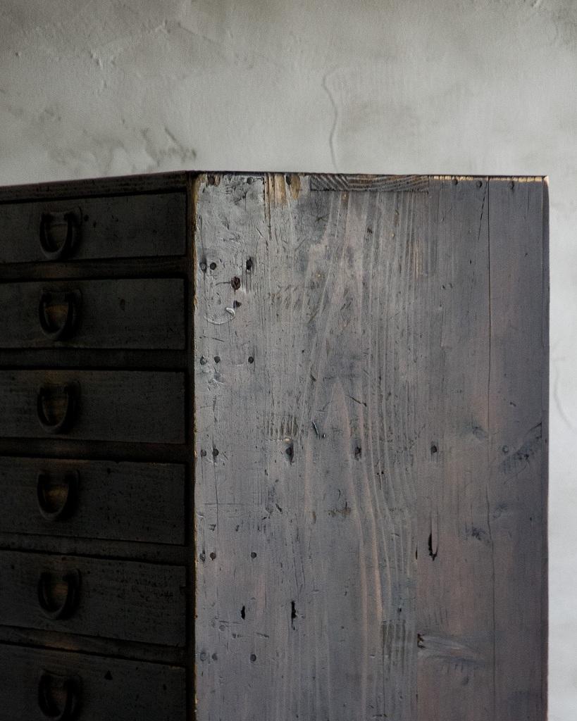 Japanese Antique Vertical Chest Of Drawers, Meiji Era'1868-1912', Wabi Sabi For Sale 6