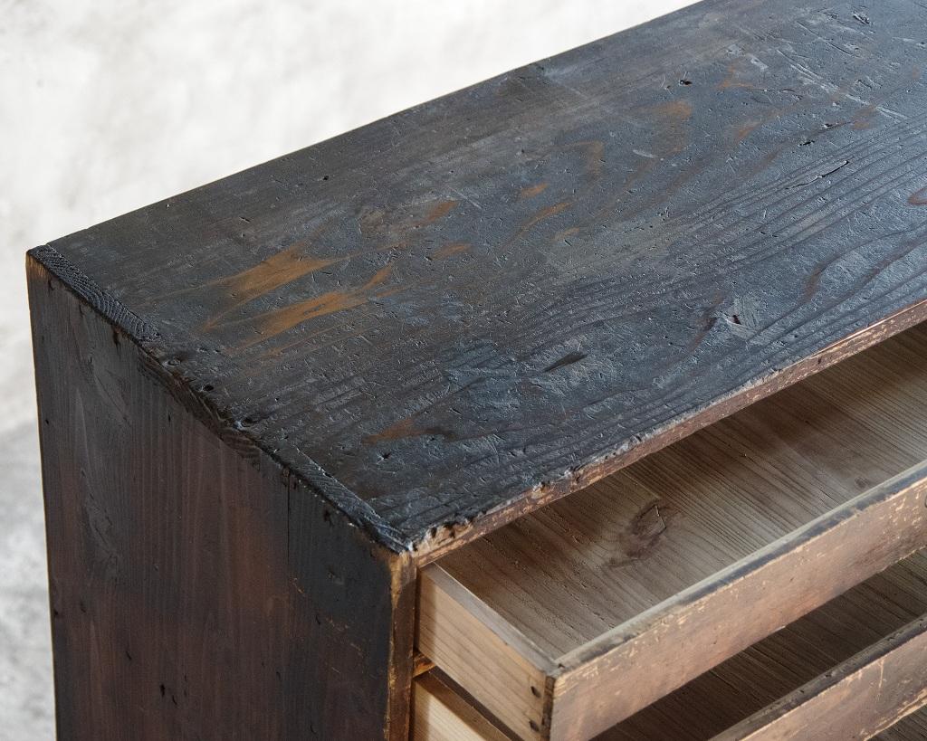 Ancienne commode verticale japonaise de l'ère Meiji (1868-1912), Wabi Sabi en vente 8