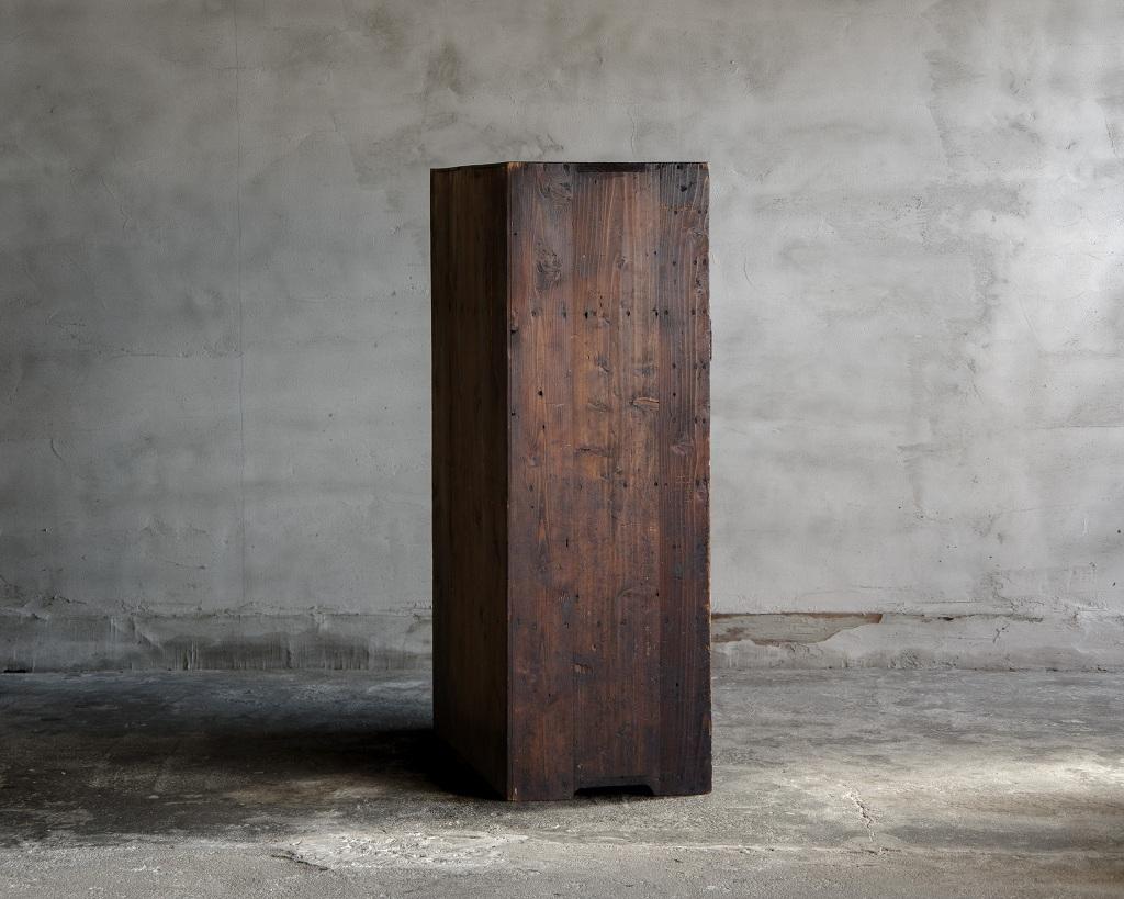 Ancienne commode verticale japonaise de l'ère Meiji (1868-1912), Wabi Sabi Bon état - En vente à Hitachiomiya-shi, 08