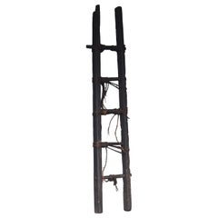 Japanese Antique Wabi-Sabi Black Ladder 1800s-1860s / Primitive Object