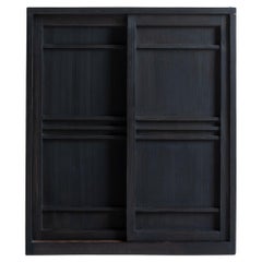 Japanese Antique Wabi Sabi Black Tansu 1860s-1900s / Chests Cabinet