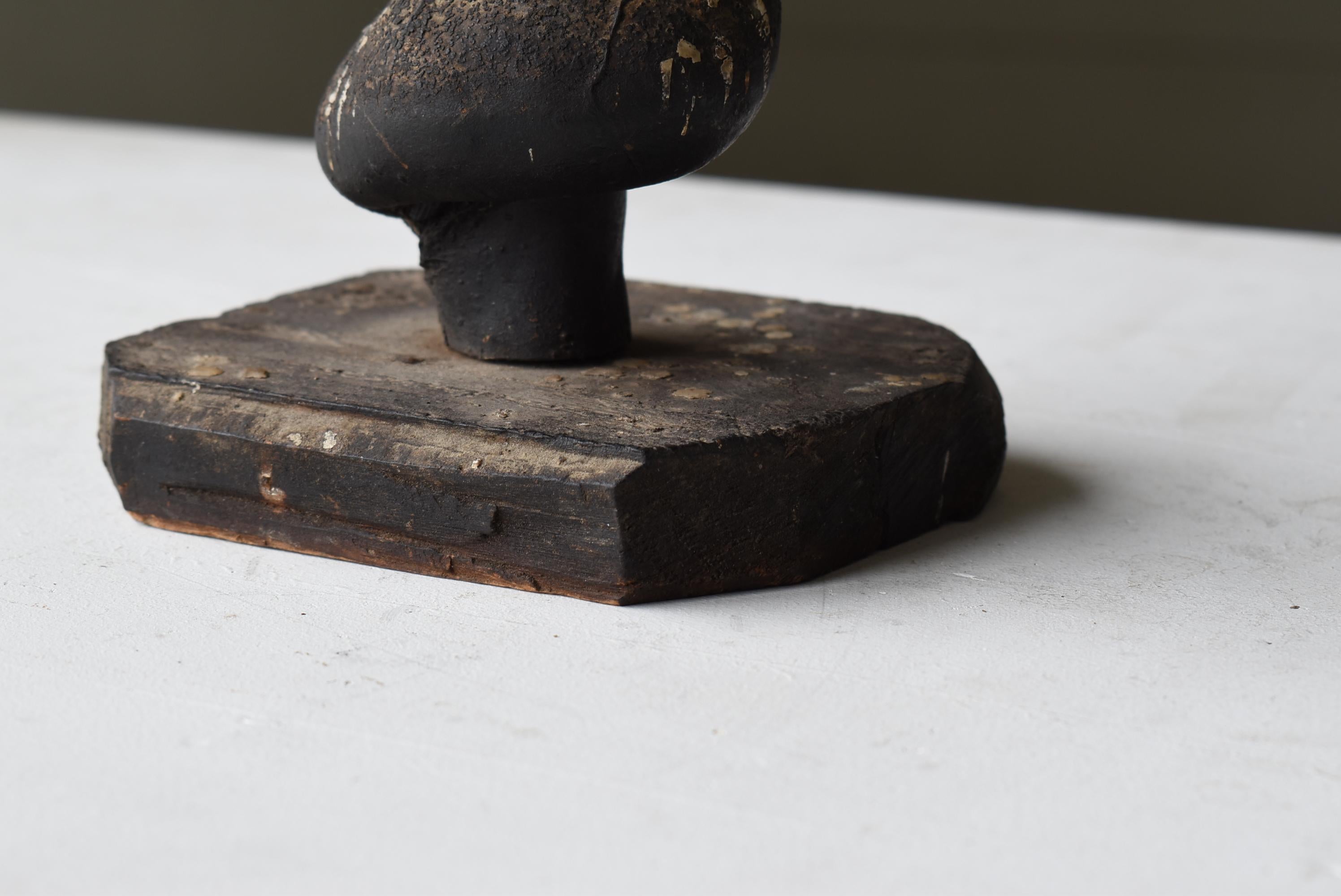Palo de vela japonés antiguo Wabi Sabi 1800s-1860s / Tenedor Objeto de Arte 4