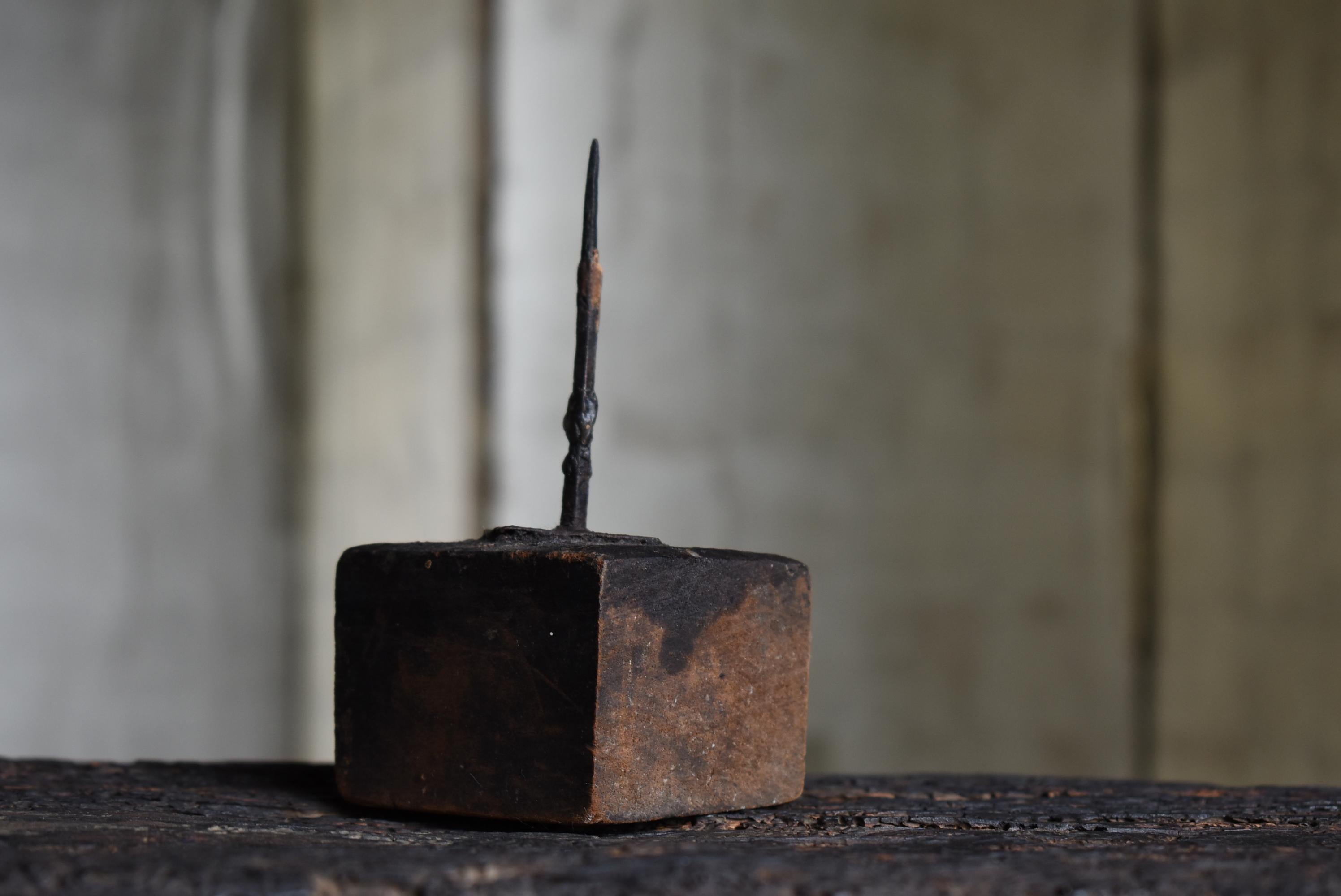 Candela antica giapponese Wabi Sabi 1860-1900 / Oggetto 3