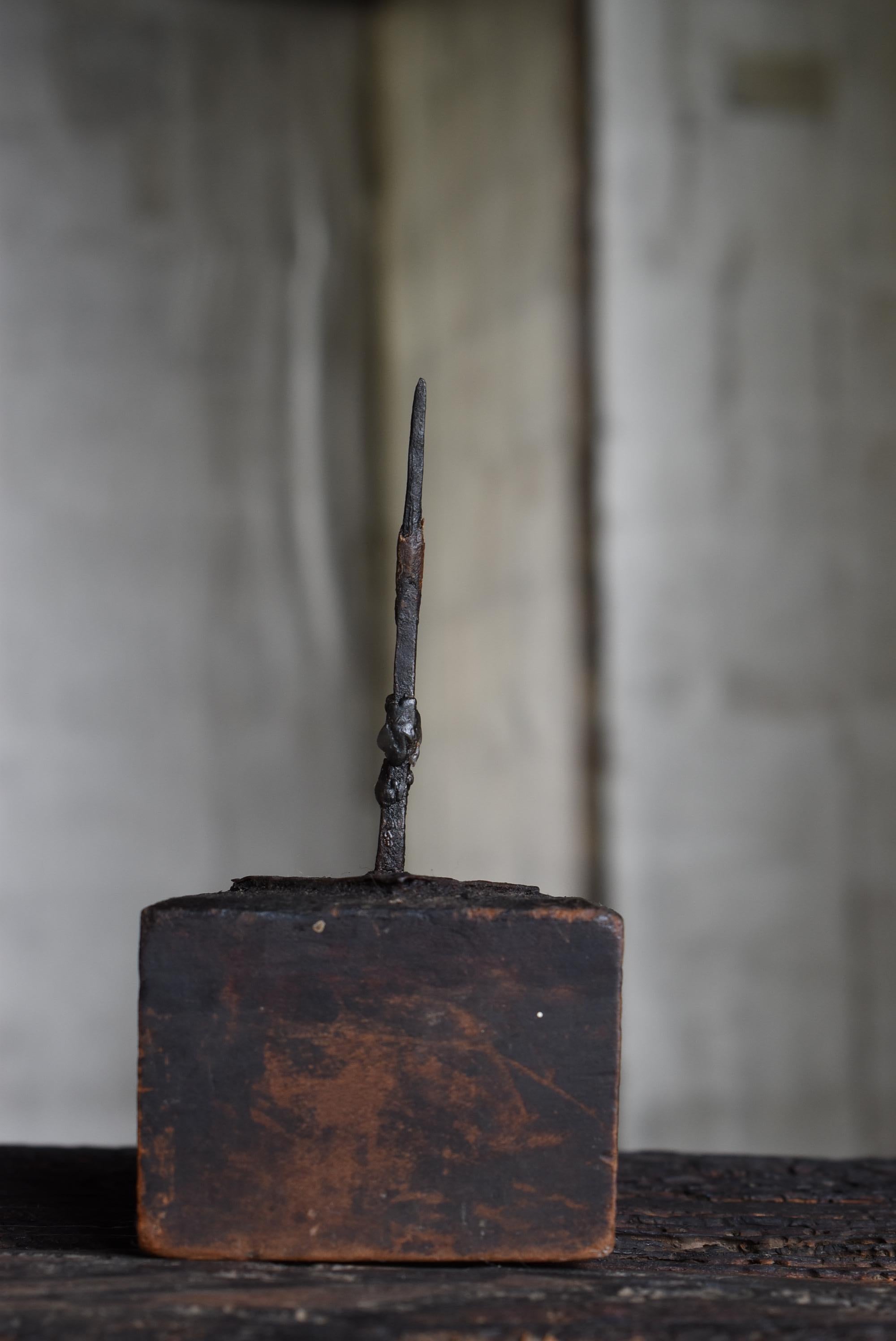 Candela antica giapponese Wabi Sabi 1860-1900 / Oggetto 1