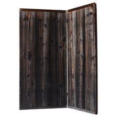 Japanese Antique Wabi-Sabi Cedar Wood Partition 1860s-1920s