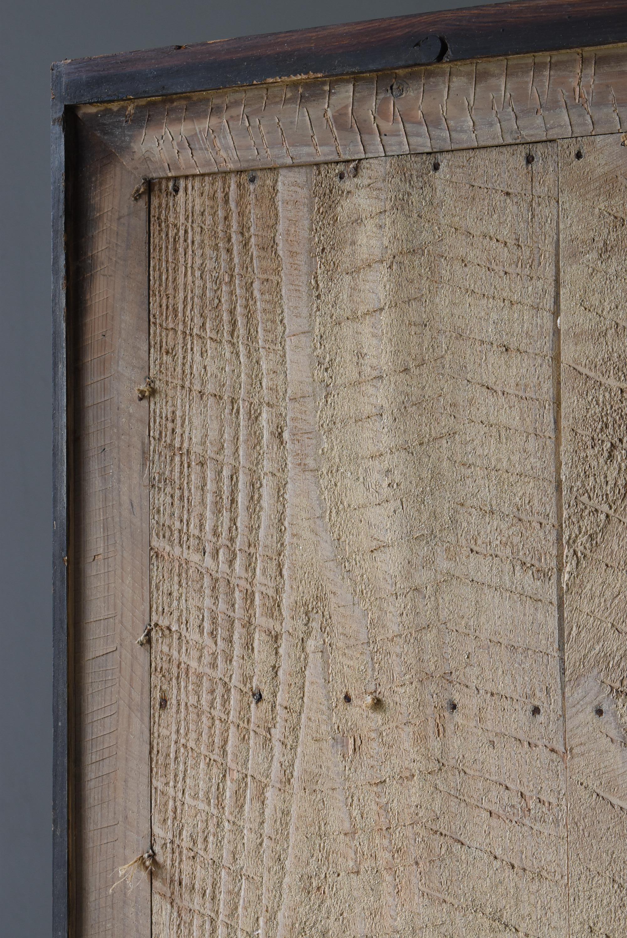 Japanned Japanese Antique Wabi Sabi Door 1860s-1900s / Architecture Object Mingei