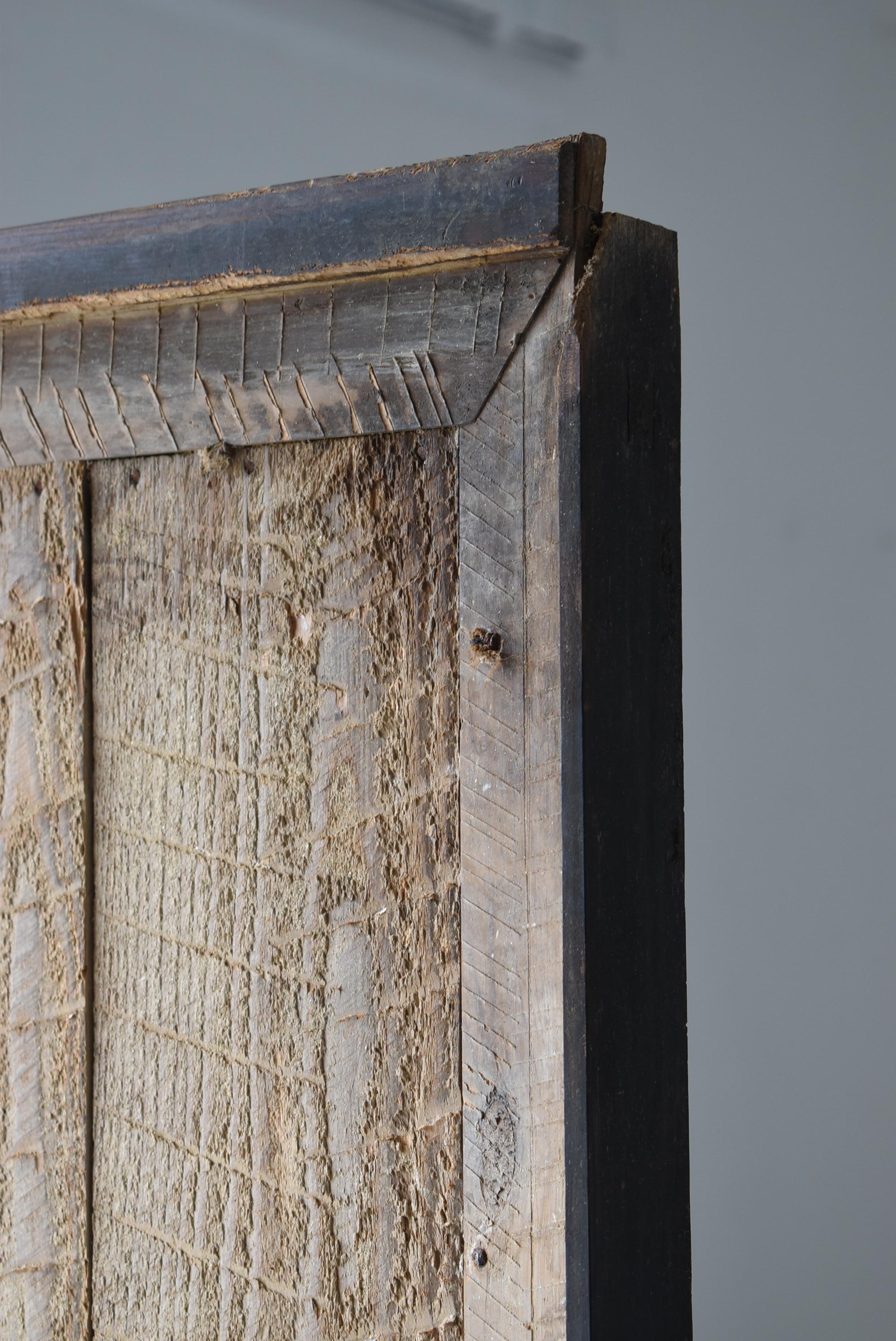 20th Century Japanese Antique Wabi Sabi Door 1860s-1900s / Architecture Object Mingei