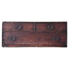 Japanese Antique Wabi Sabi Drawer 1860s-1900s / Cabinet Storage Tansu Mingei