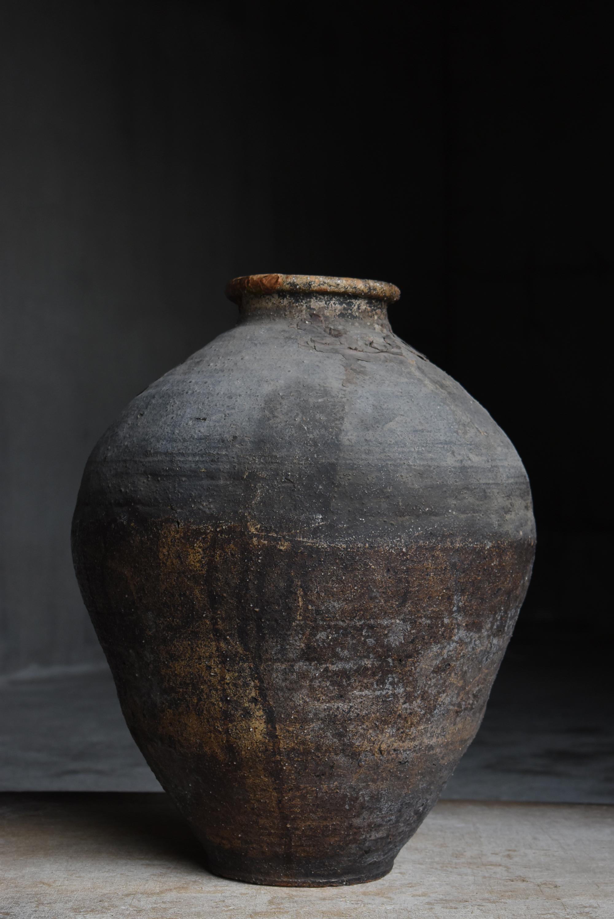 Vaso antico giapponese in ceramica Wabi-Sabi Edo 1800s-1860s / Tsubo 5