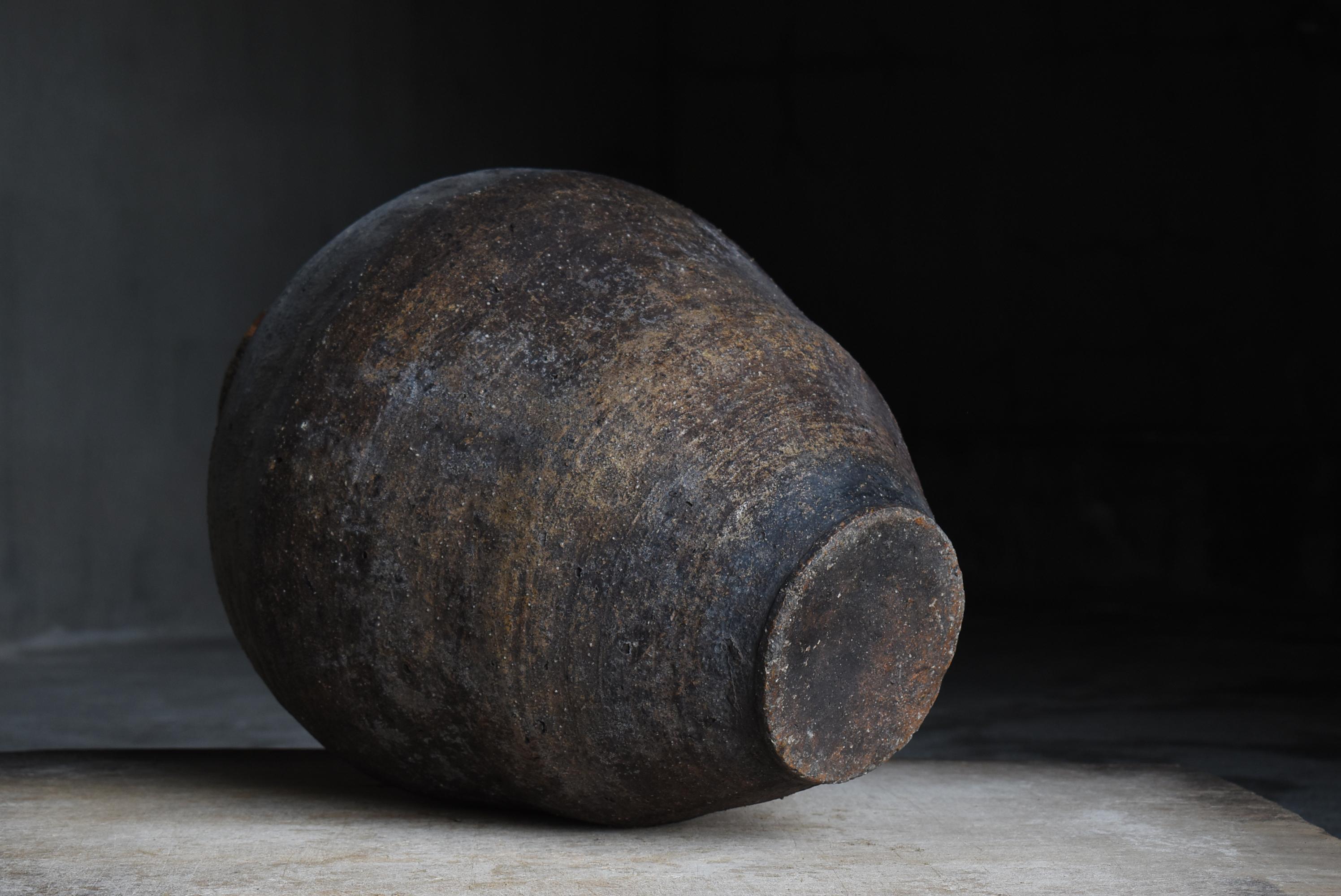 Vaso antico giapponese in ceramica Wabi-Sabi Edo 1800s-1860s / Tsubo 7