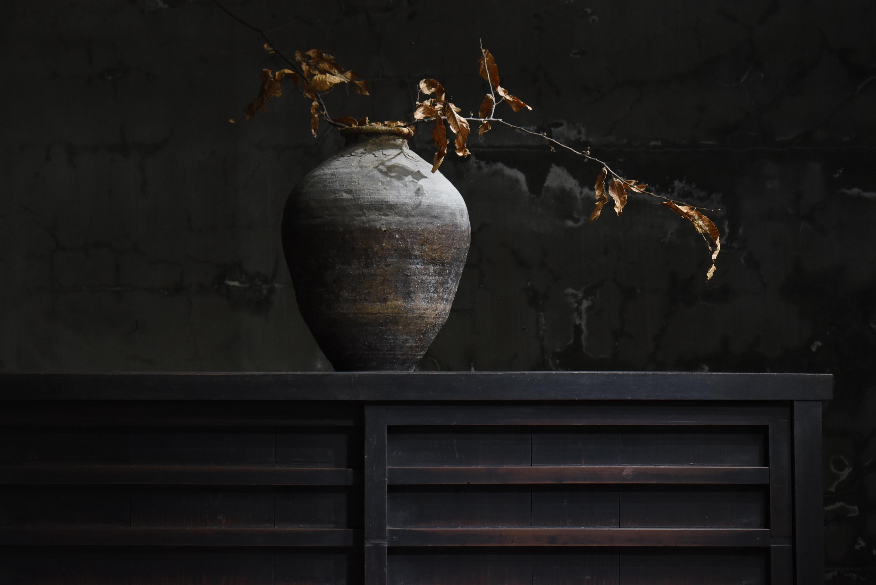 Vaso antico giapponese in ceramica Wabi-Sabi Edo 1800s-1860s / Tsubo 9