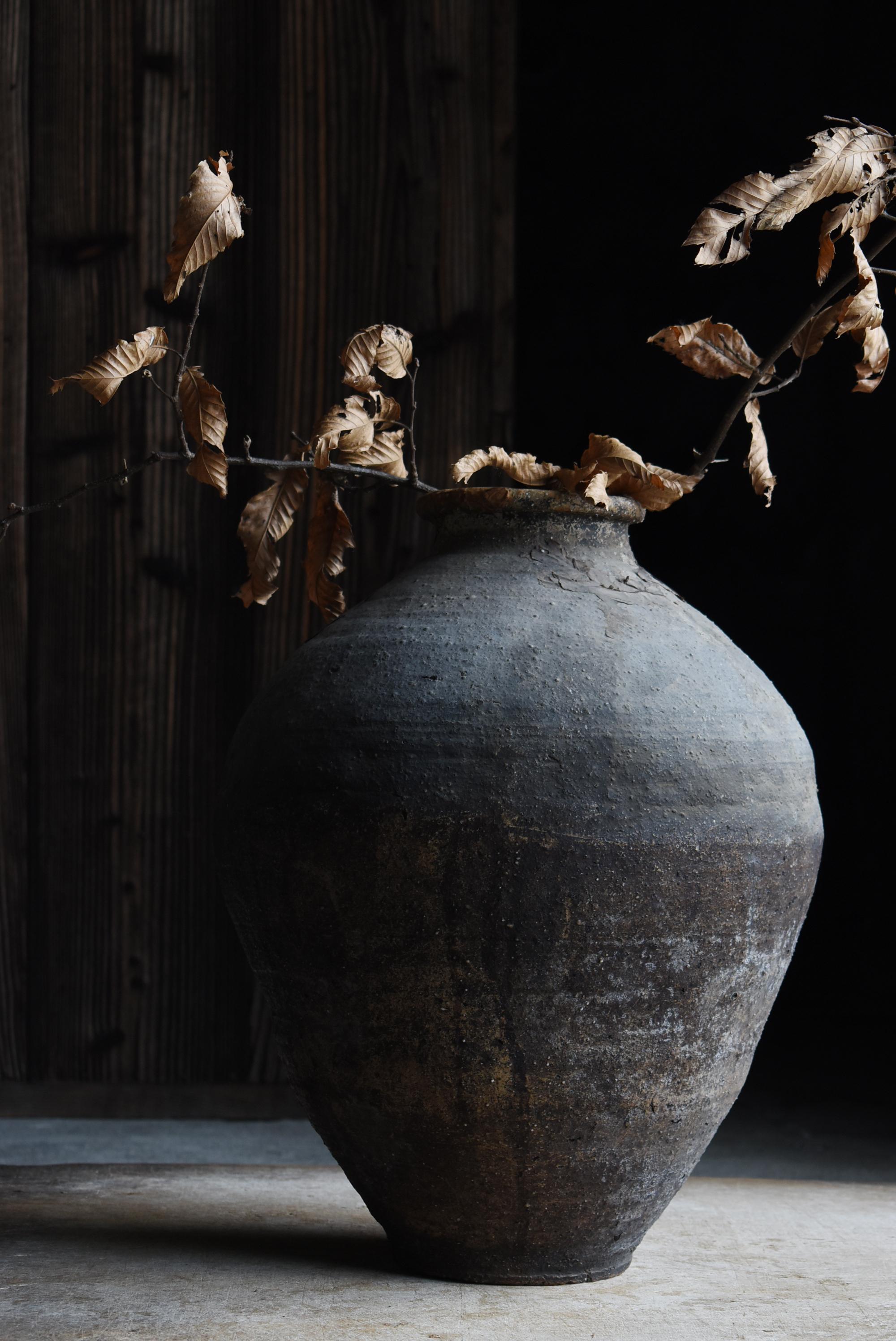 Giapponese Vaso antico giapponese in ceramica Wabi-Sabi Edo 1800s-1860s / Tsubo