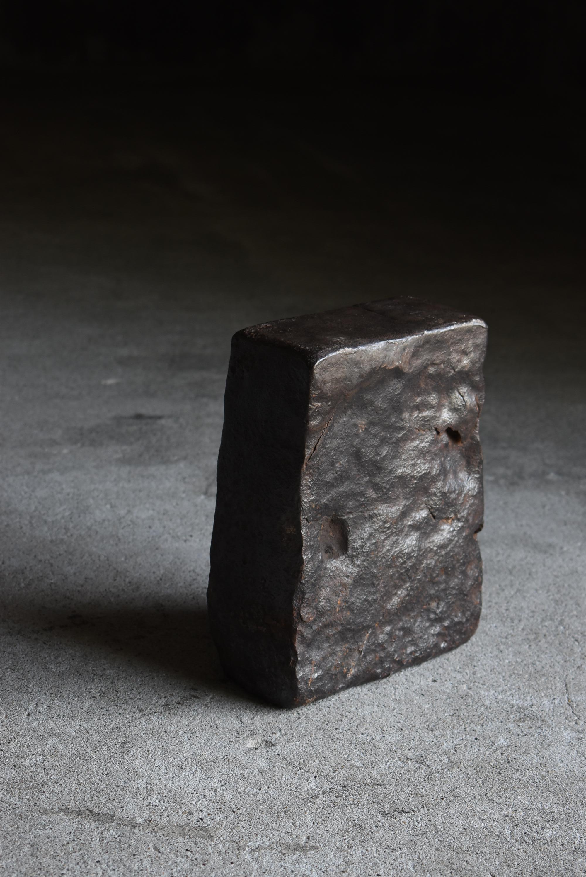 Japanese Antique Wabi-Sabi Iron Block 46kg 