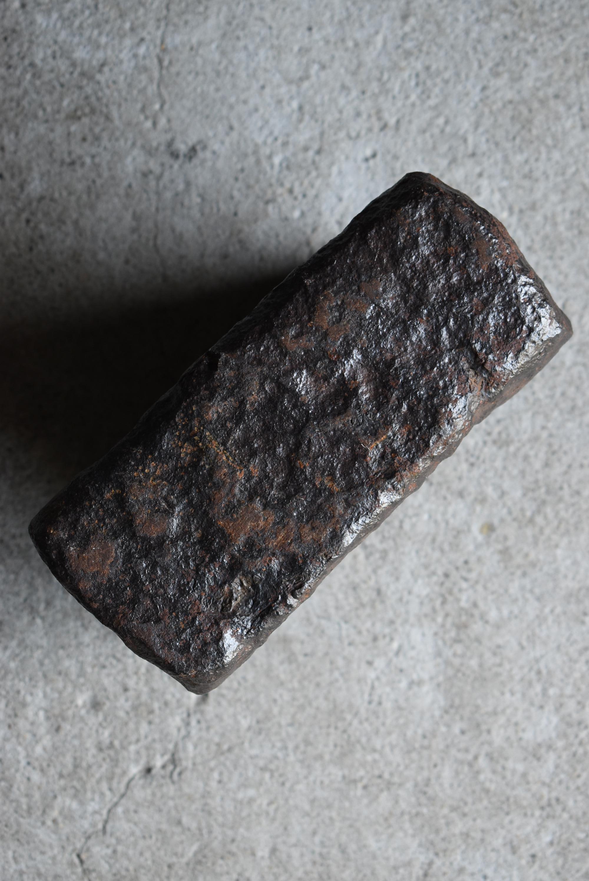 Japanese Antique Wabi-Sabi Iron Block 46kg 