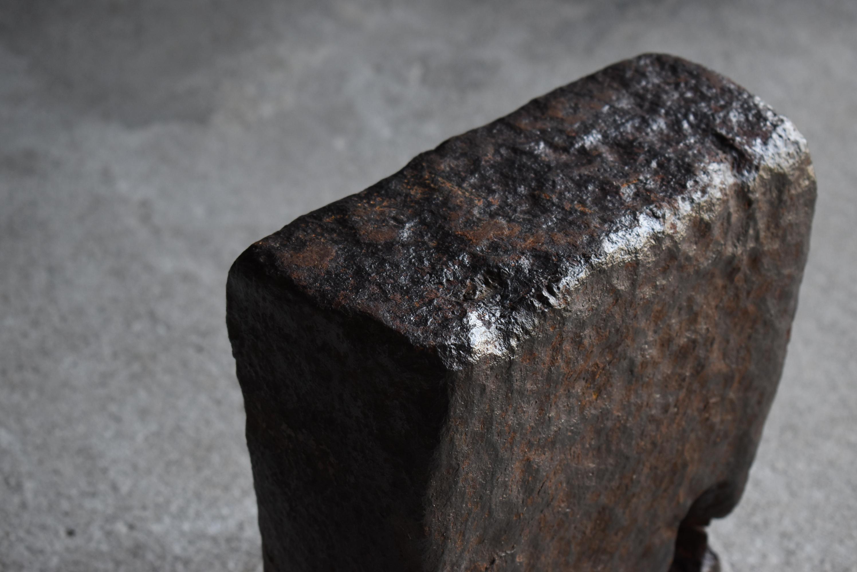 Japanese Antique Wabi-Sabi Iron Block 46kg 