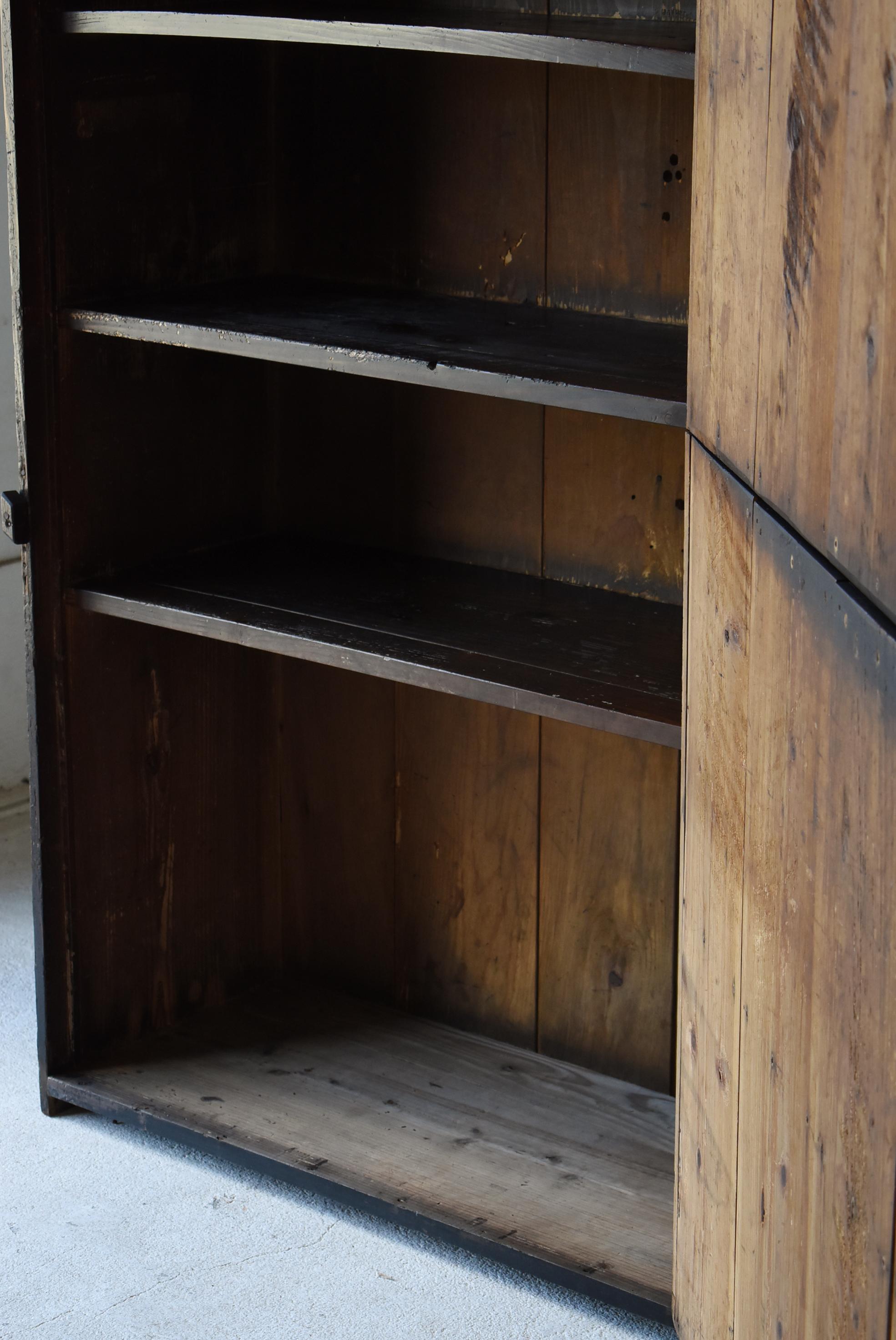 Japanese Antique Wabi-Sabi Large Cabinet 1860s-1900s / Black Tansu 9