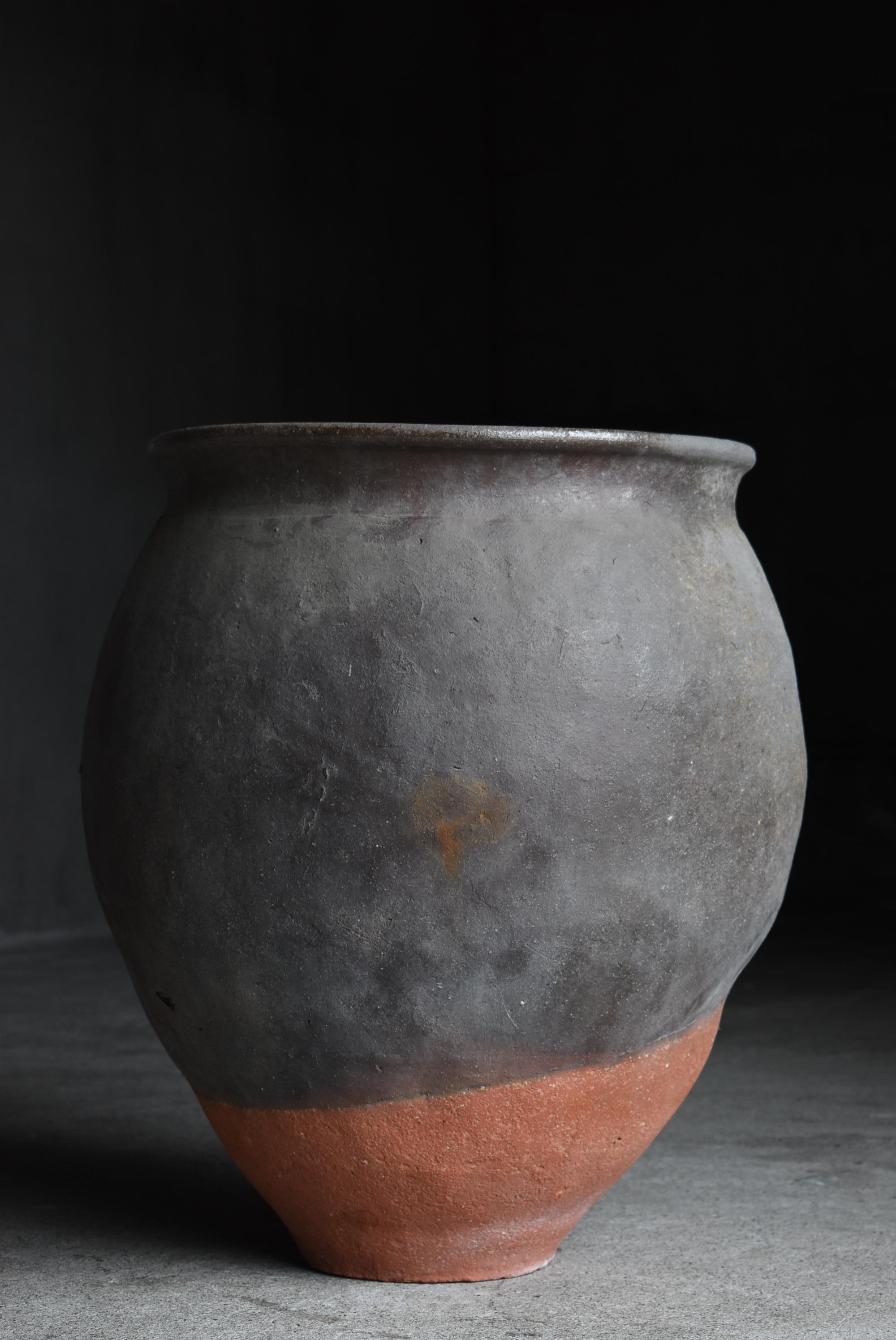 Japanese Antique Wabi-Sabi Large Pottery Vase 1700s-1800s / Flower Vase 6
