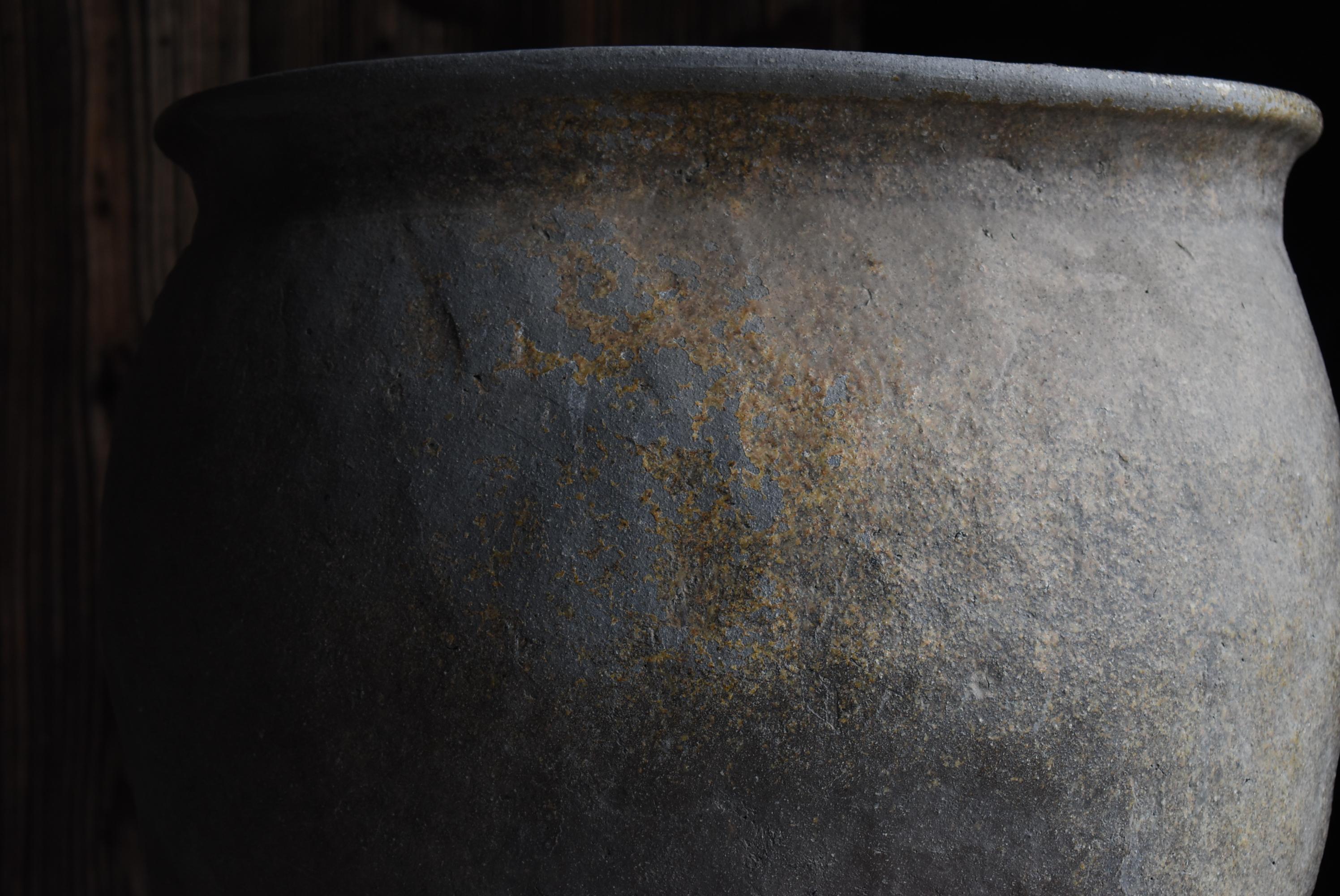 Japanese Antique Wabi-Sabi Large Pottery Vase 1700s-1800s / Flower Vase 12