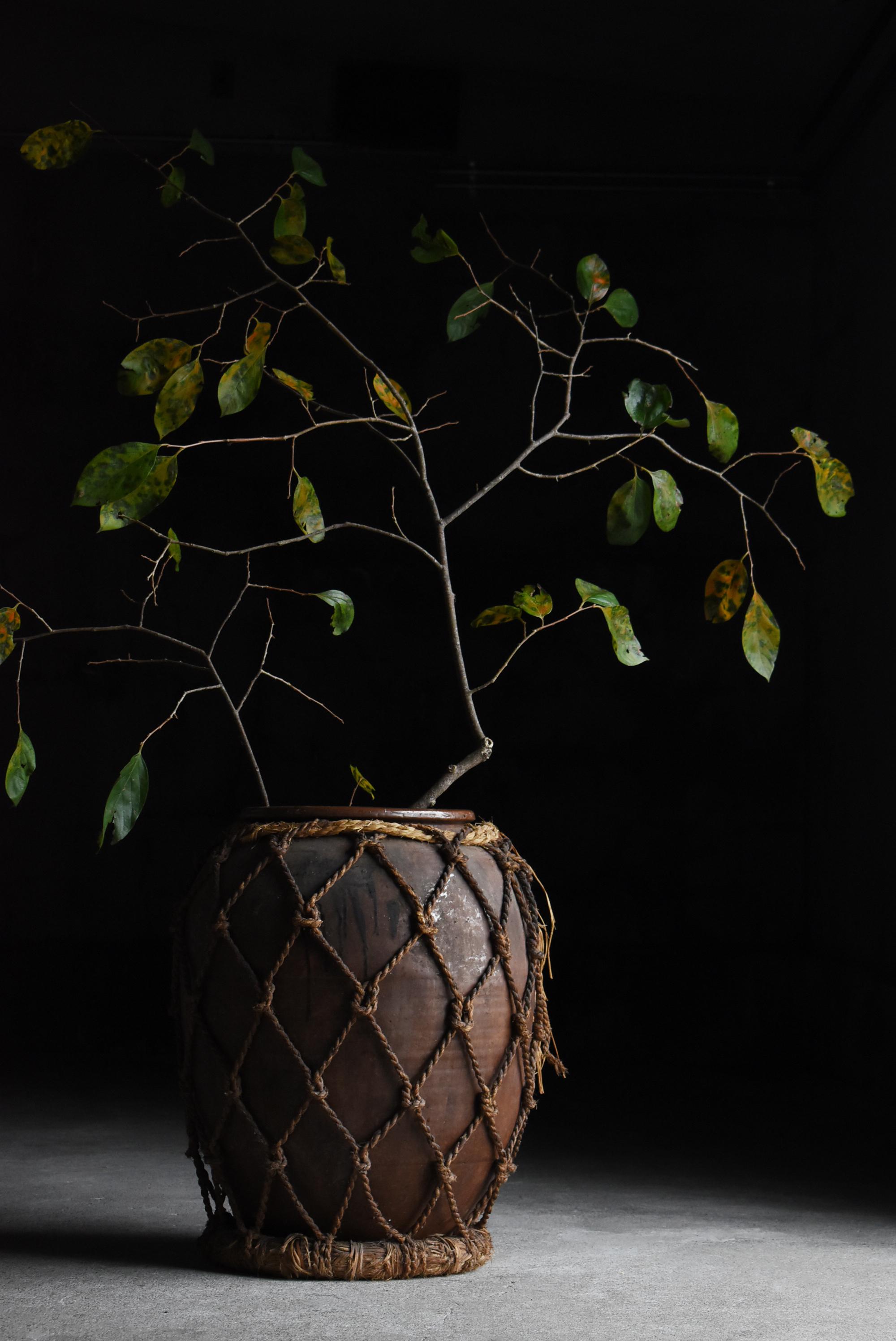 Japanese Antique Wabi-Sabi Large Pottery Vase 1860s-1920s / Tsubo 8