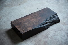 Japanese Antique Wabi-Sabi Live-edge Keyaki Zelkova Slab Display Stand