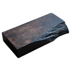 Japanese Antique Wabi-Sabi Live-edge Keyaki Zelkova Slab Display Stand