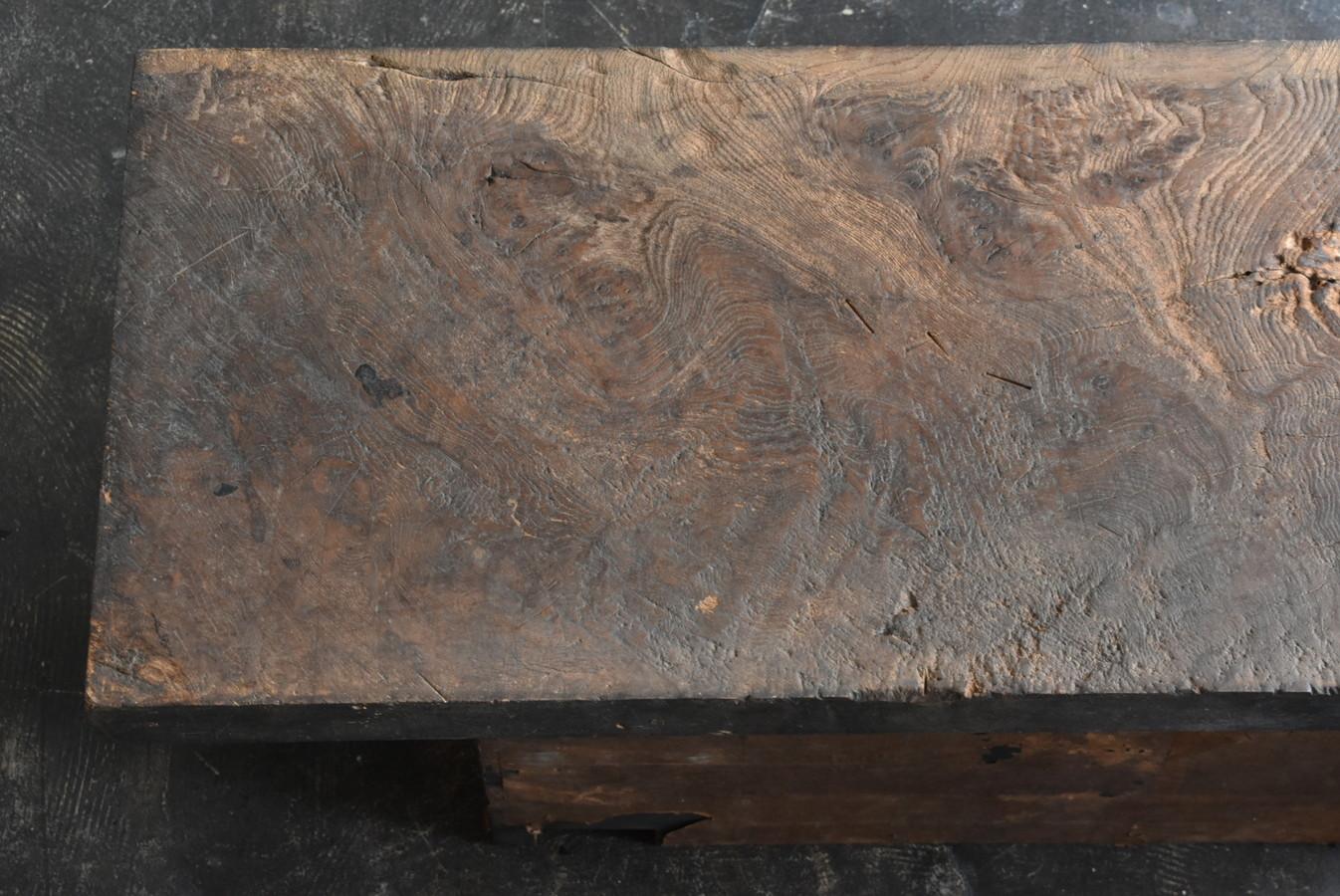 Japanese antique wabi sabi low table/1868-1912/very cool wood grain top 1