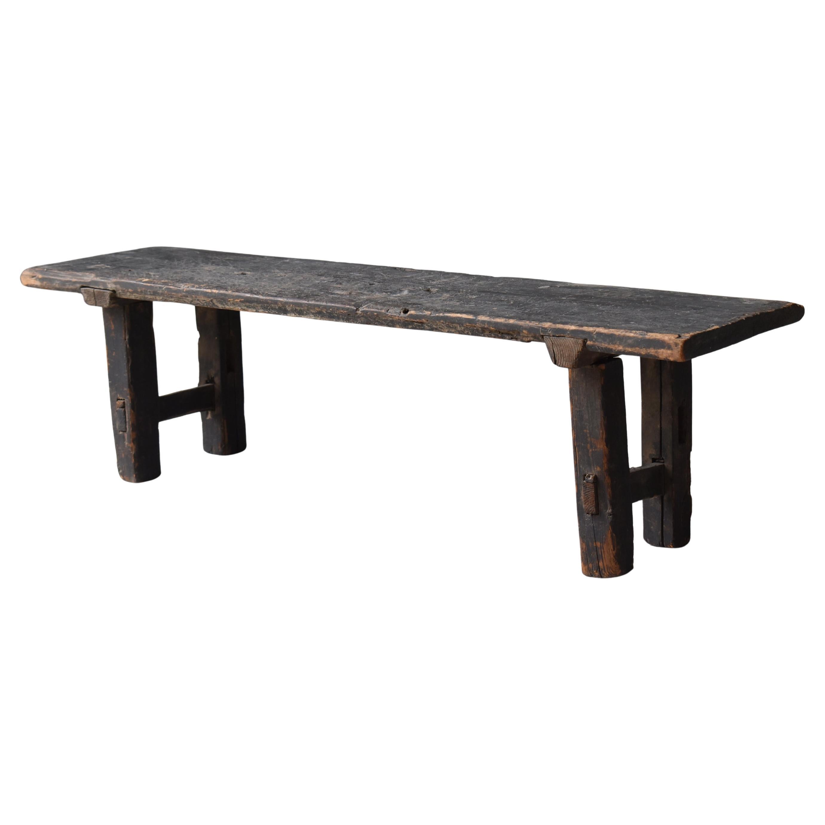 Japanese Antique Wabi-Sabi Low Table Edo period 1800s-1860s / Side Table For Sale