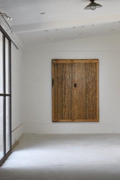 Japanische antike Wabi-Sabi Massive Tür Wanddekoration 1860er-1900er Jahre