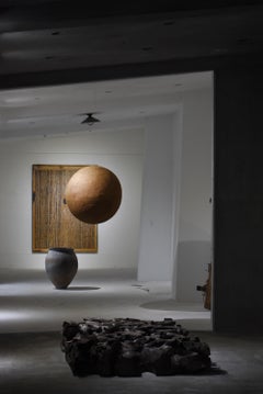 Porte massive japonaise antique Wabi-Sabi Décoration murale 1860s-1900s