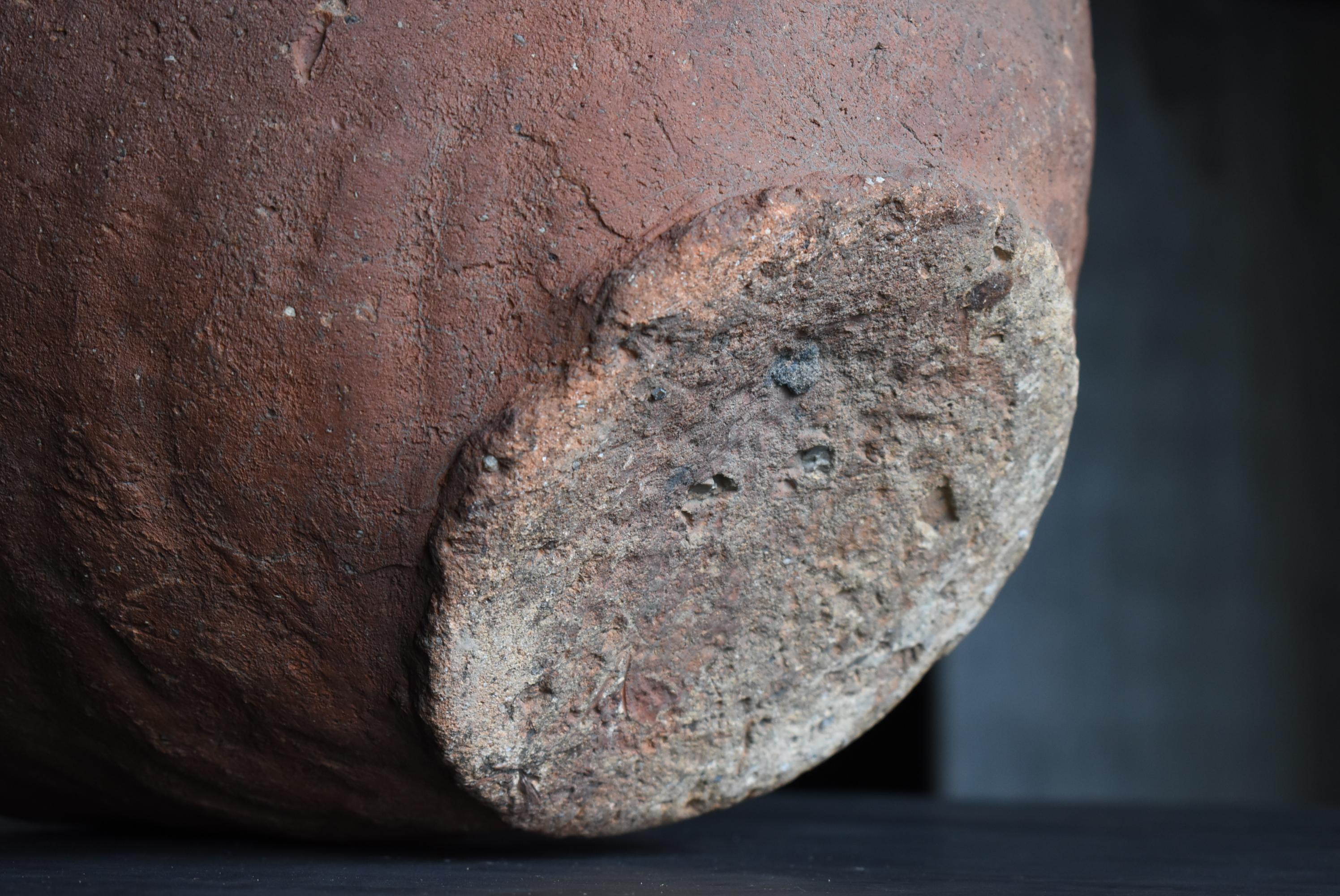 Japanese Antique Wabi Sabi Pottery Vase 14th Century / Tsubo 9
