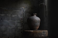 Vaso antico giapponese in ceramica Wabi-Sabi 1800-1860 / Tsubo