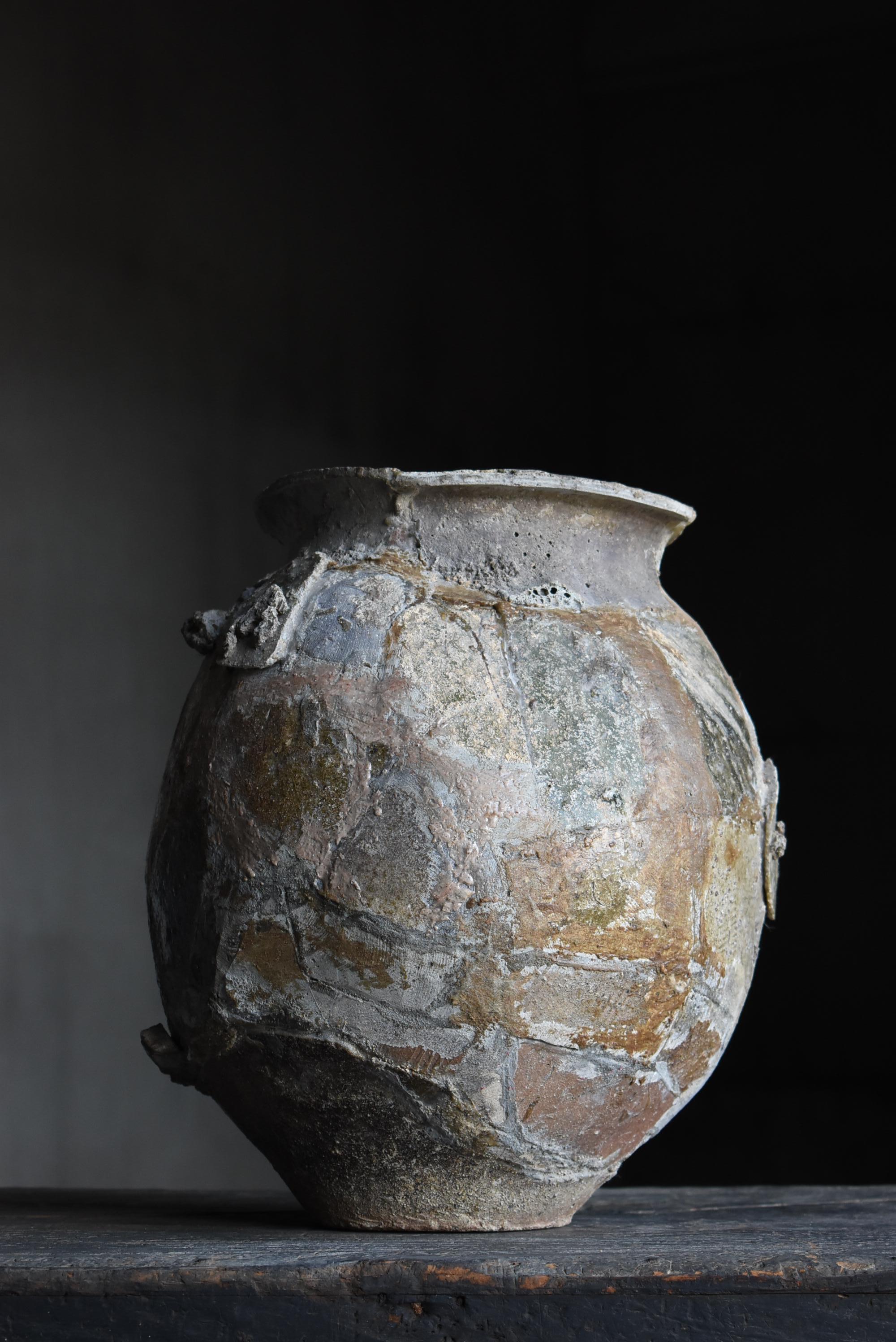 Japanese Antique Wabi Sabi Pottery Vase / Flower Vase Vessel Jar  2