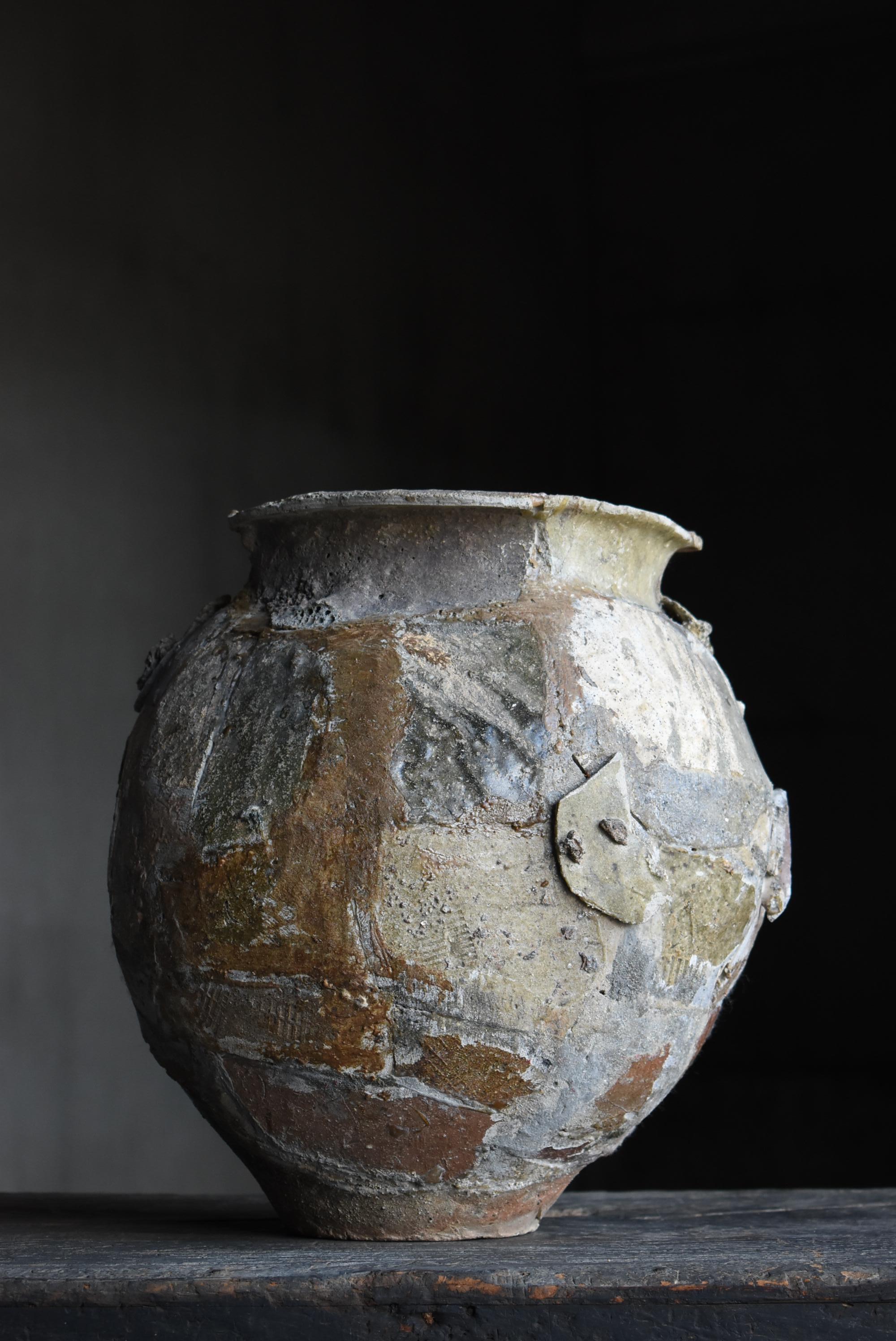 Japanese Antique Wabi Sabi Pottery Vase / Flower Vase Vessel Jar  3