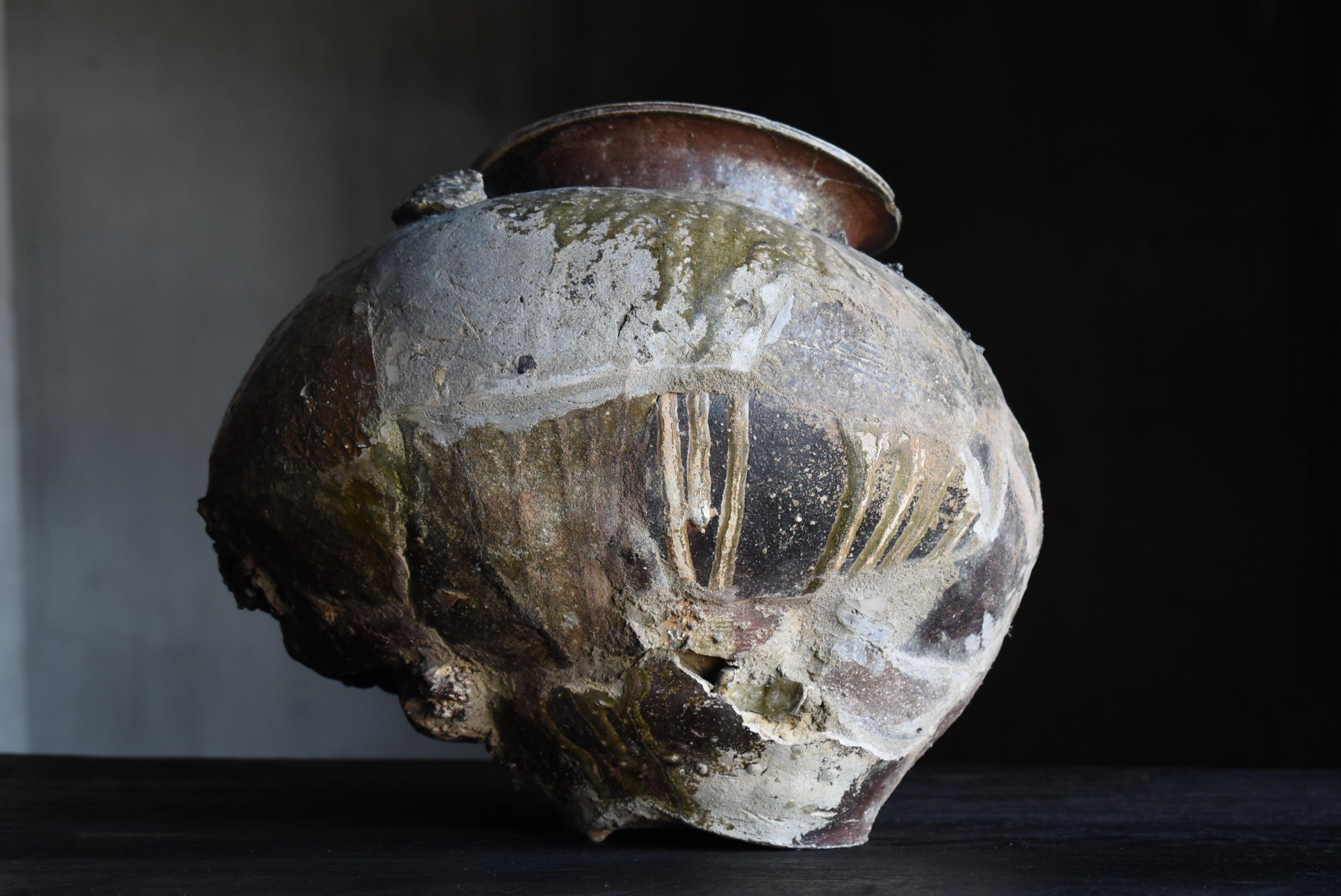 Japanese Antique Wabi Sabi Pottery Vase / Flower Vase Vessel Jar 5