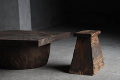 Japanese Antique Wabi-Sabi Side Chair 1860s-1920s / Stool Side Table