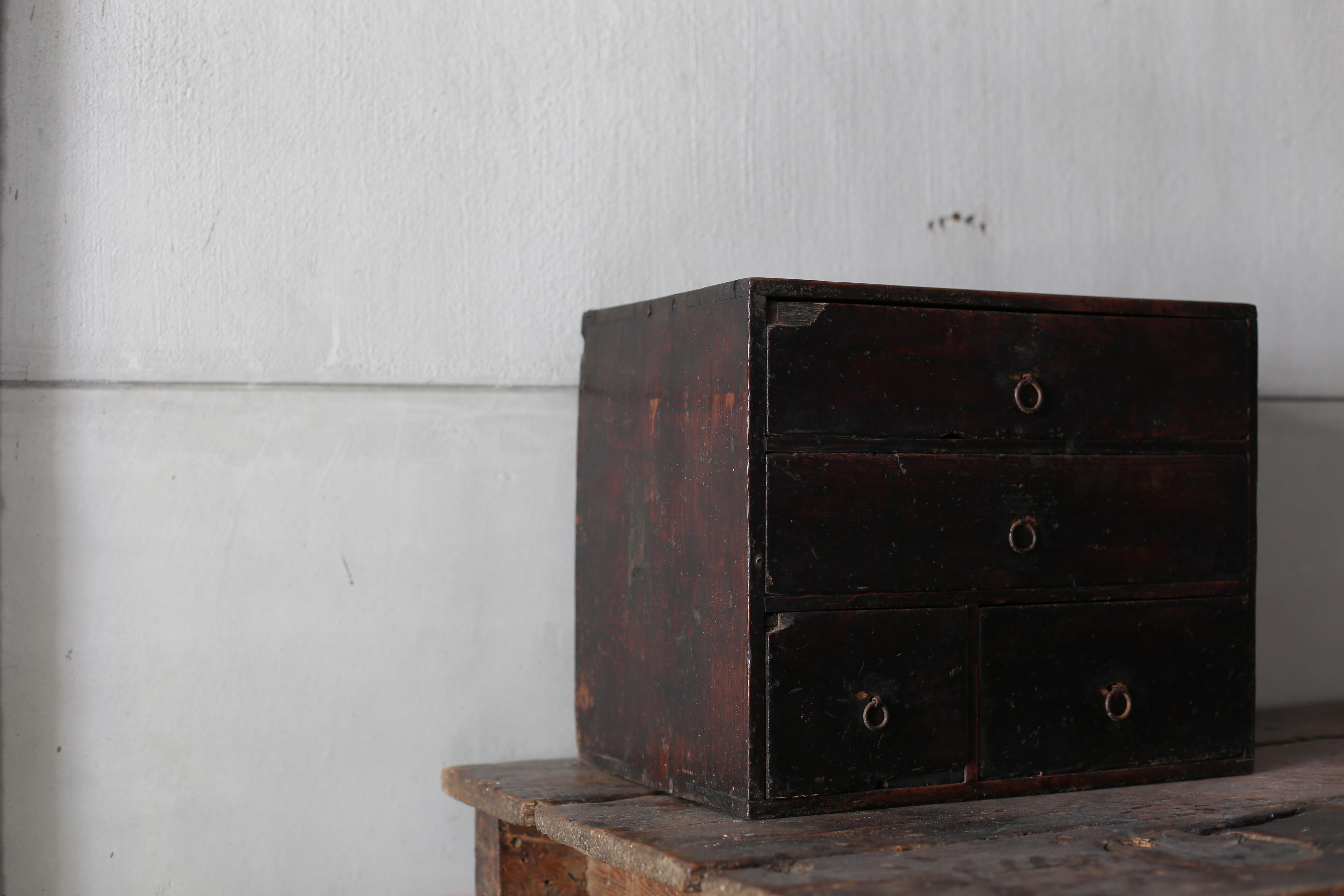 20th Century Japanese Antique Wabi Sabi Small Drawer 1860s-1900s  For Sale