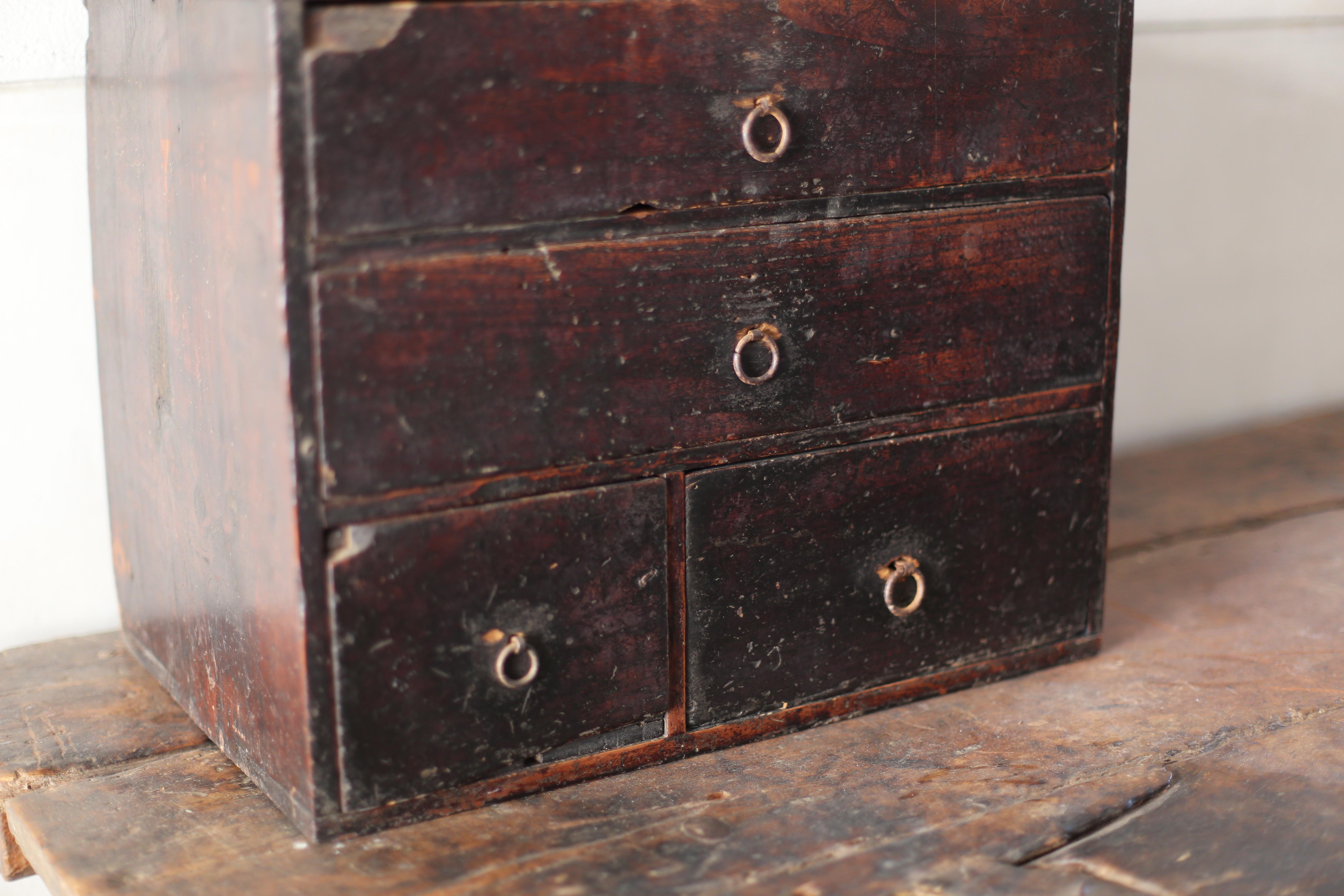 Japanese Antique Wabi Sabi Small Drawer 1860s-1900s  For Sale 1