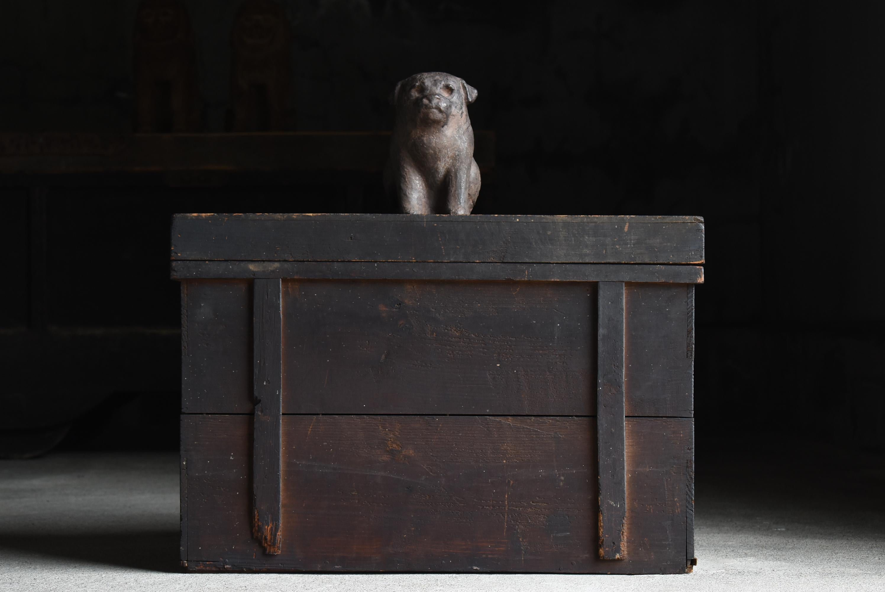 Japanese Antique Wabi Sabi Storage Box 1860s-1900s / Tansu Sofa Table Mingei 6