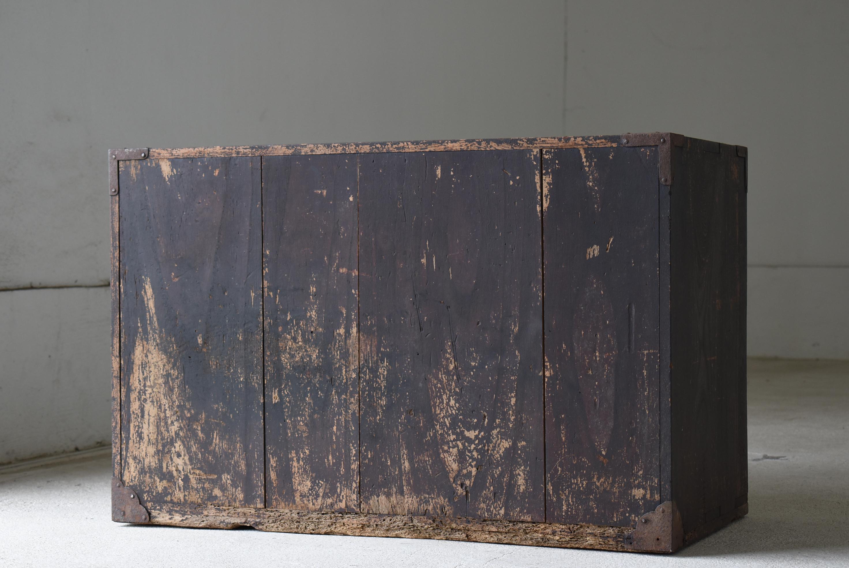Japanische Antike Wabi-Sabi Tansu 1860-1900er Jahre / Schublade 7