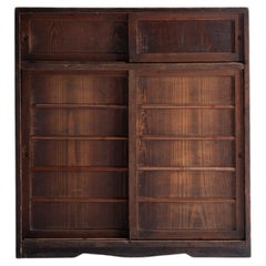 Tansu antico giapponese in stile Wabi Sabi / Periodo Meiji, anni '60-'90 del XIX secolo / Cassettiera / Bambù