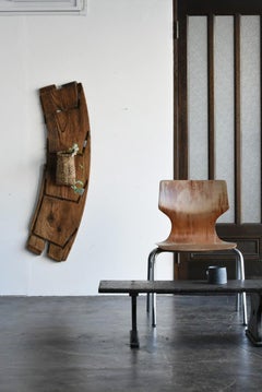 Japanese Antique Wabi-Sabi Waterwheel Plate/1868-1920/Wall Hanging Ornament